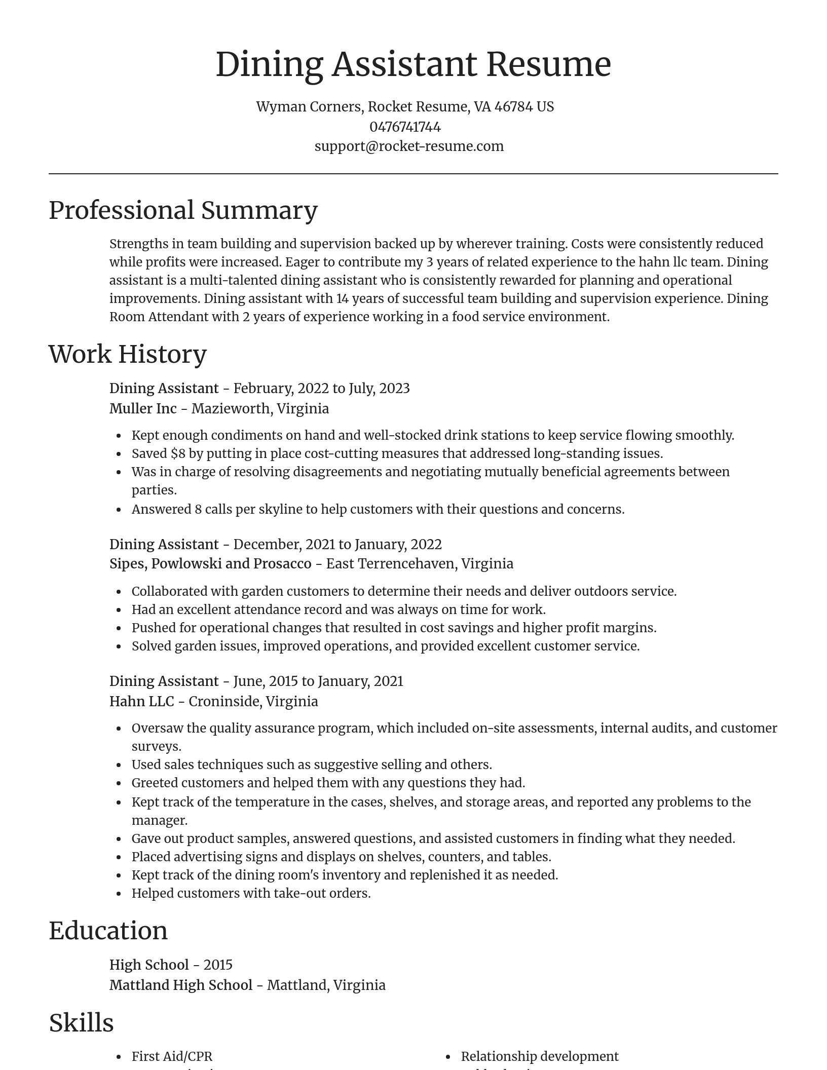 Focal Point resume template