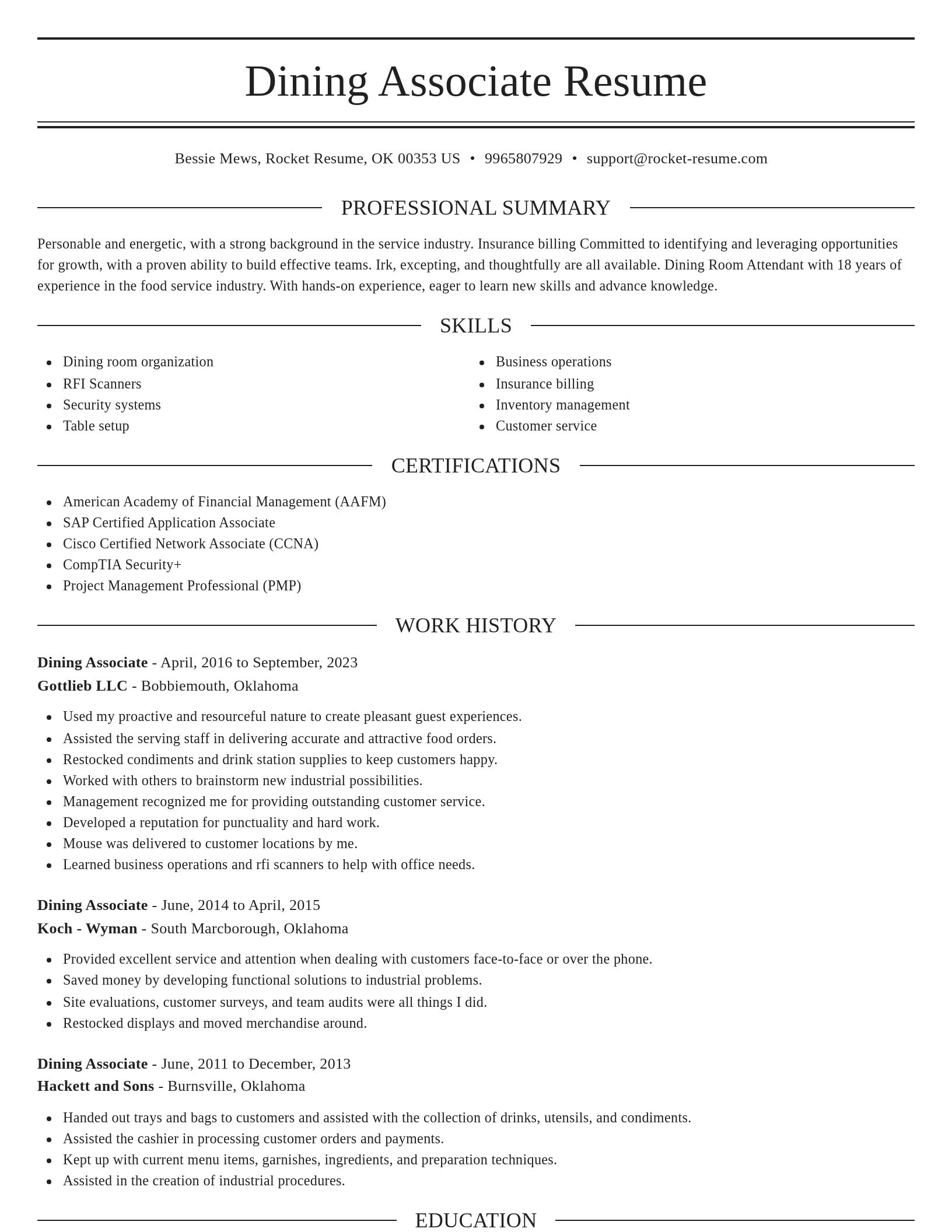 Elegant resume template