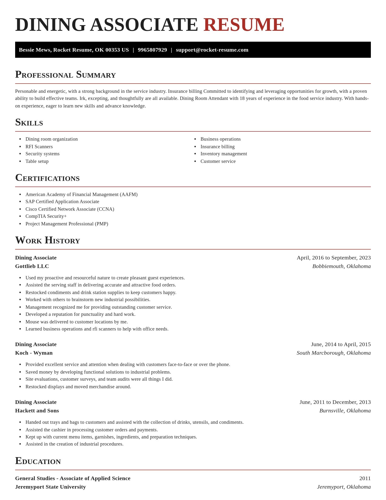 Exquisite resume template