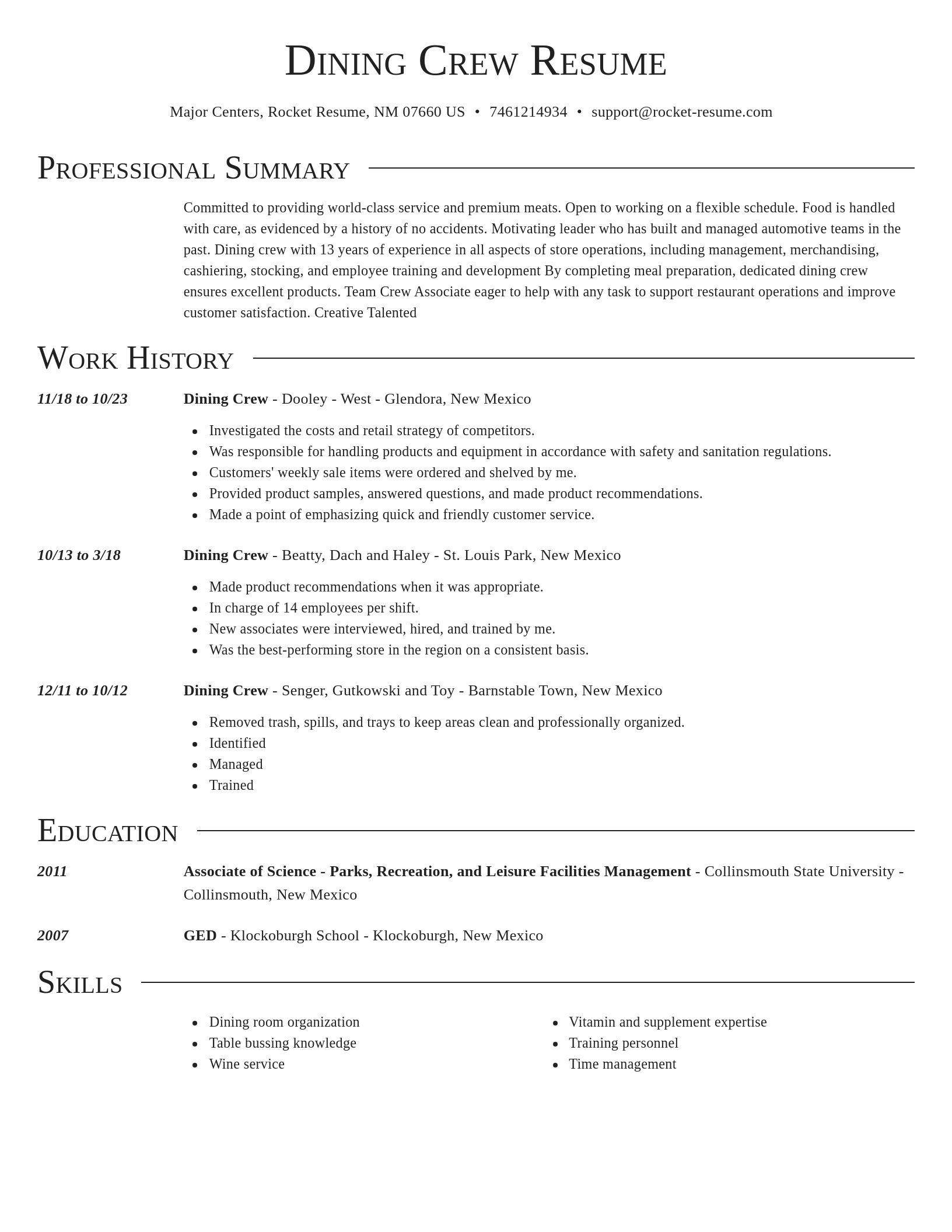 Director resume template