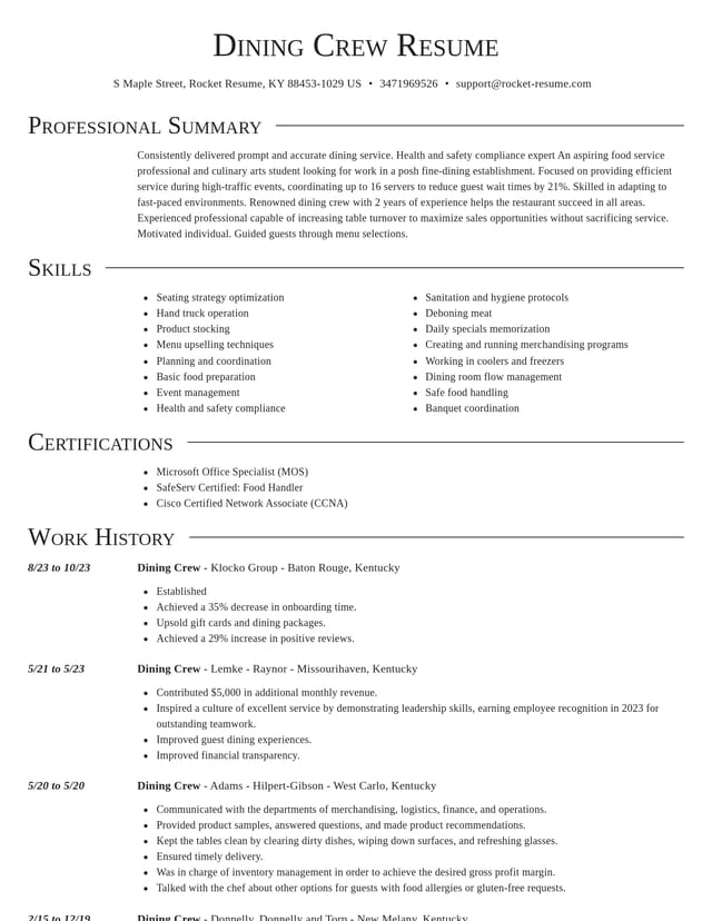 Director resume template