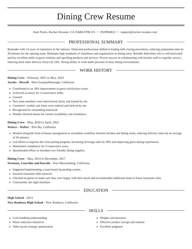 Elegant resume template