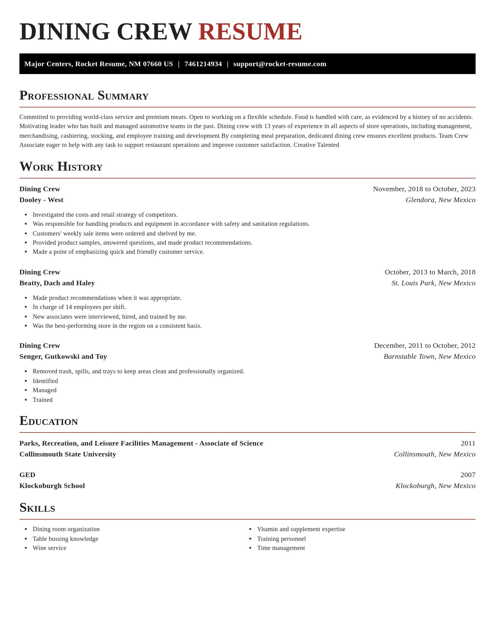 Exquisite resume template