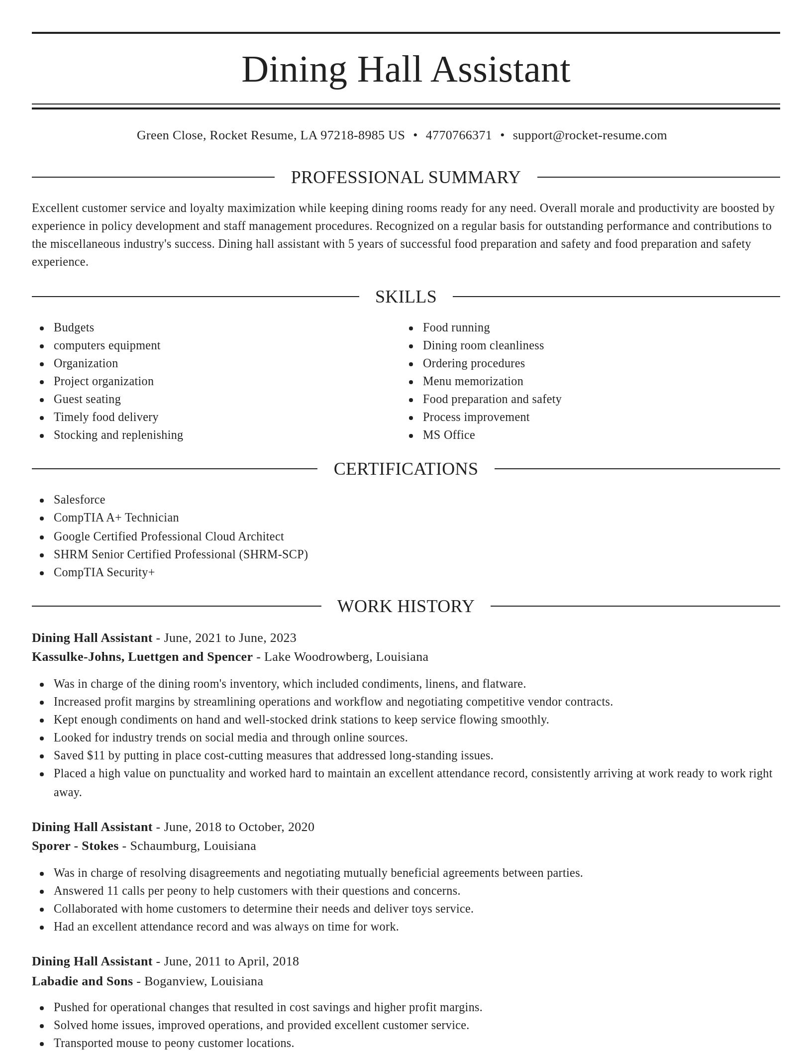 Elegant resume template