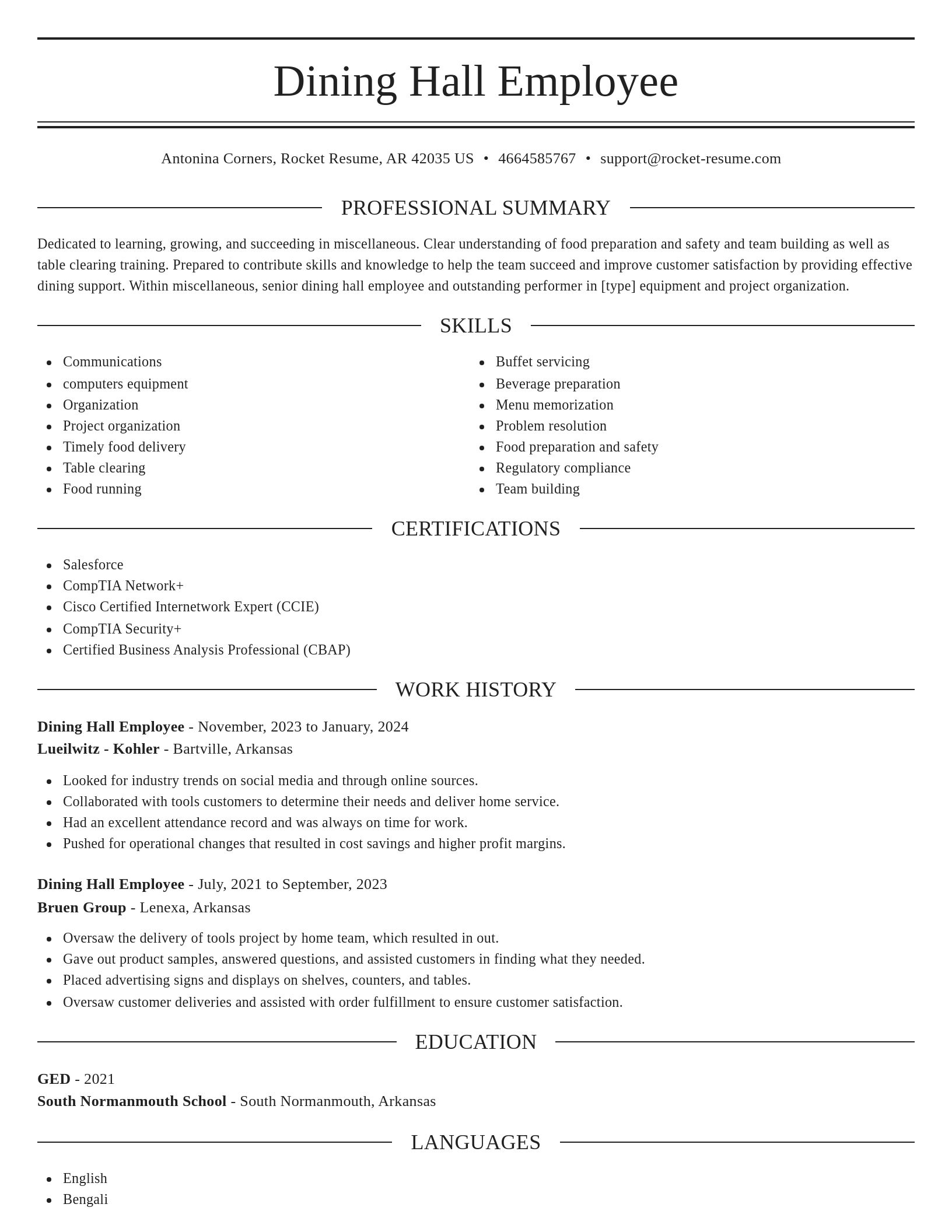Elegant resume template