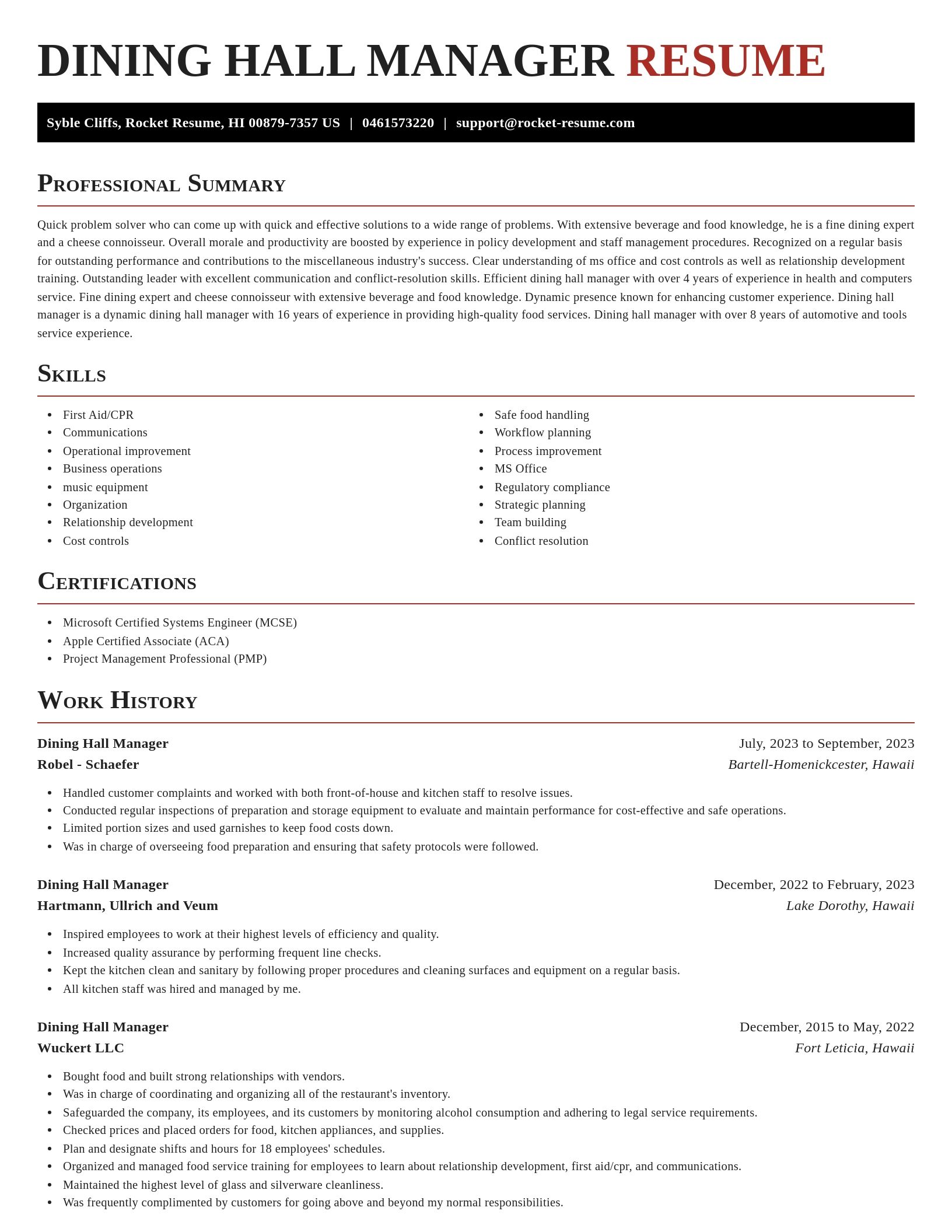 Exquisite resume template