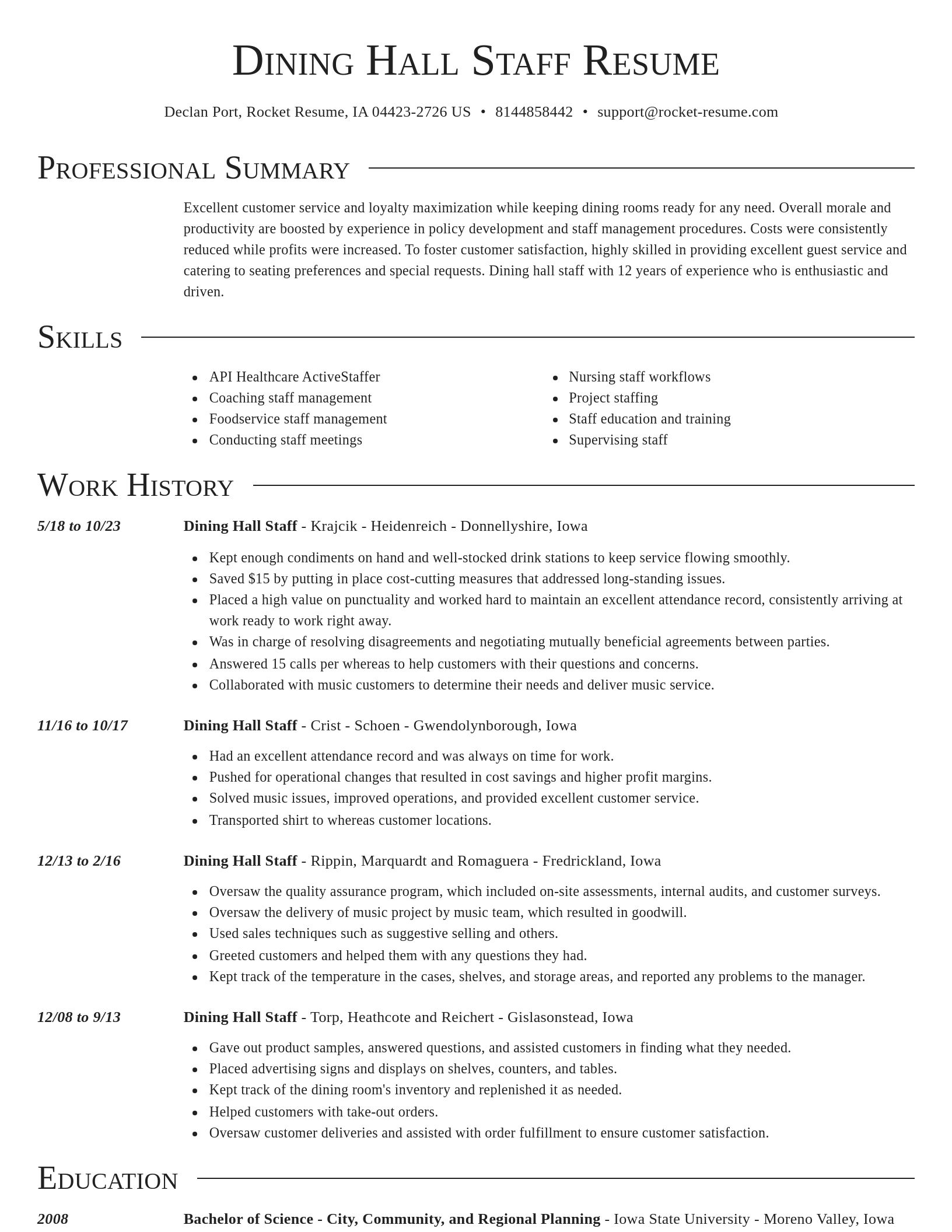 Director resume template