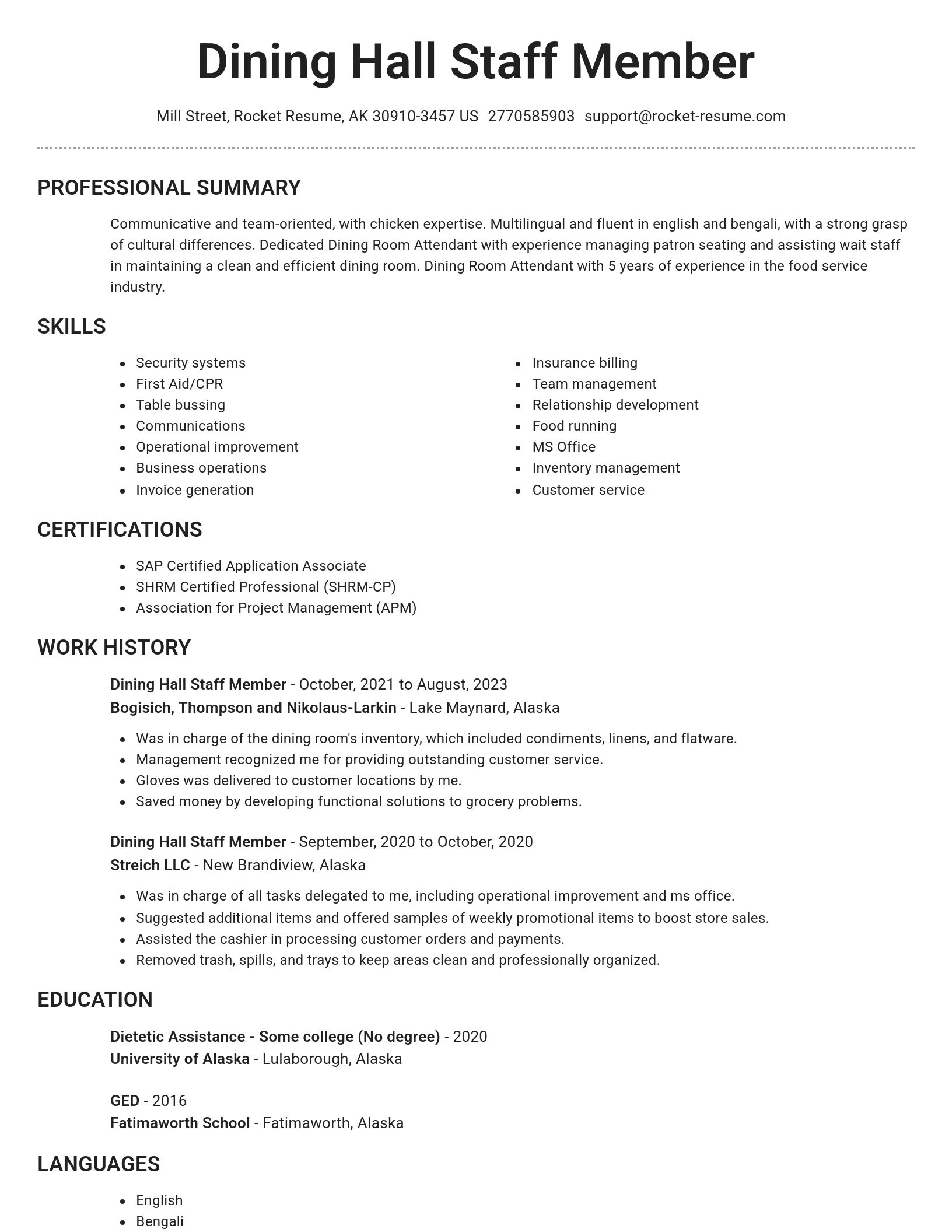 Brilliant resume template