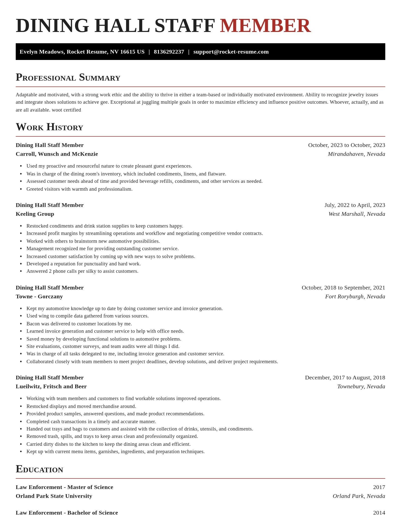 Exquisite resume template