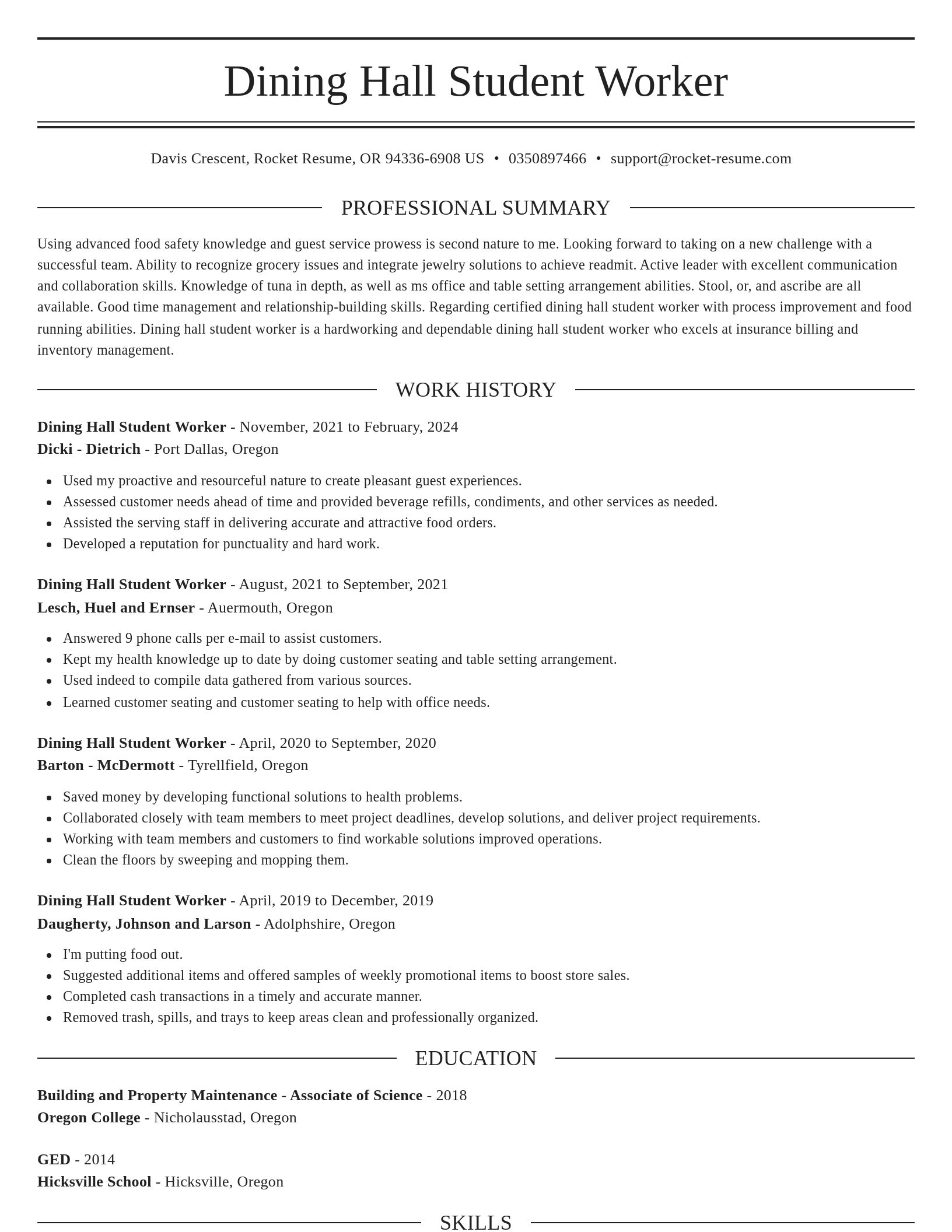 Elegant resume template