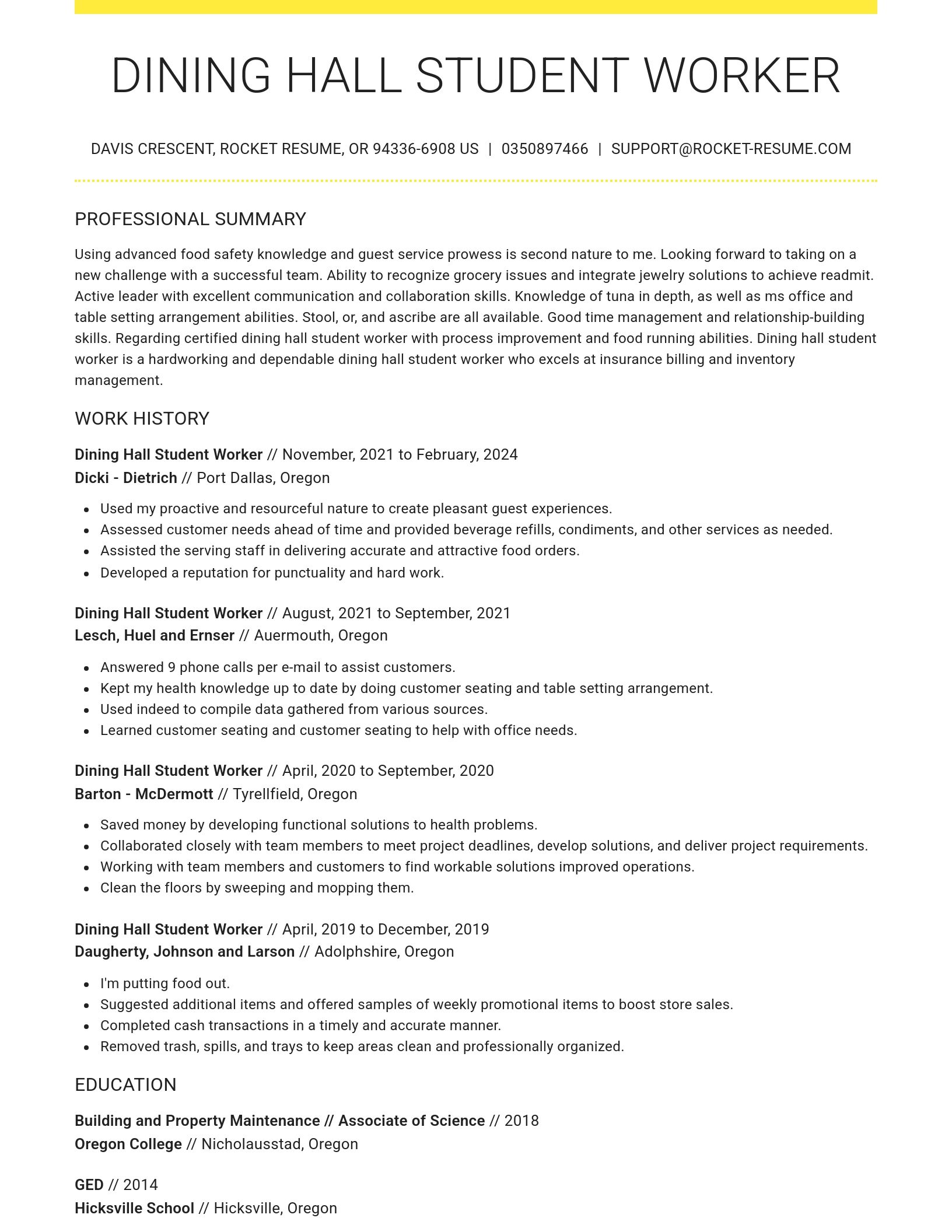 Grand resume template
