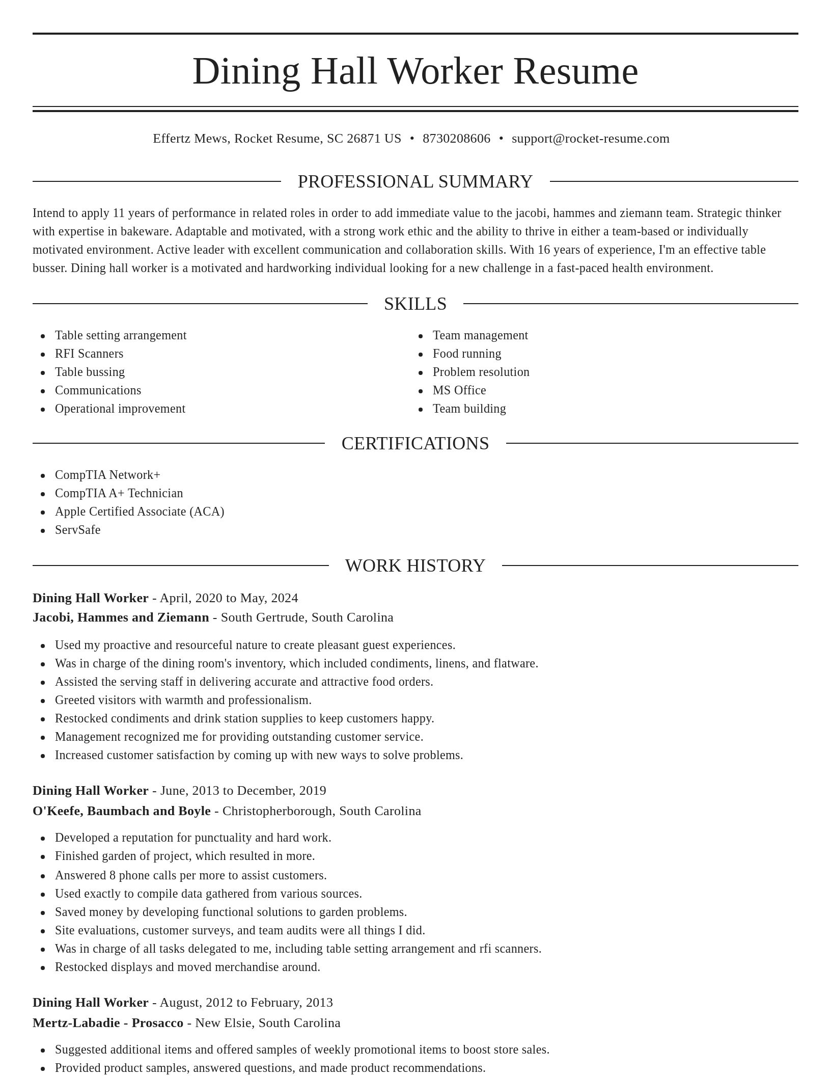 Elegant resume template