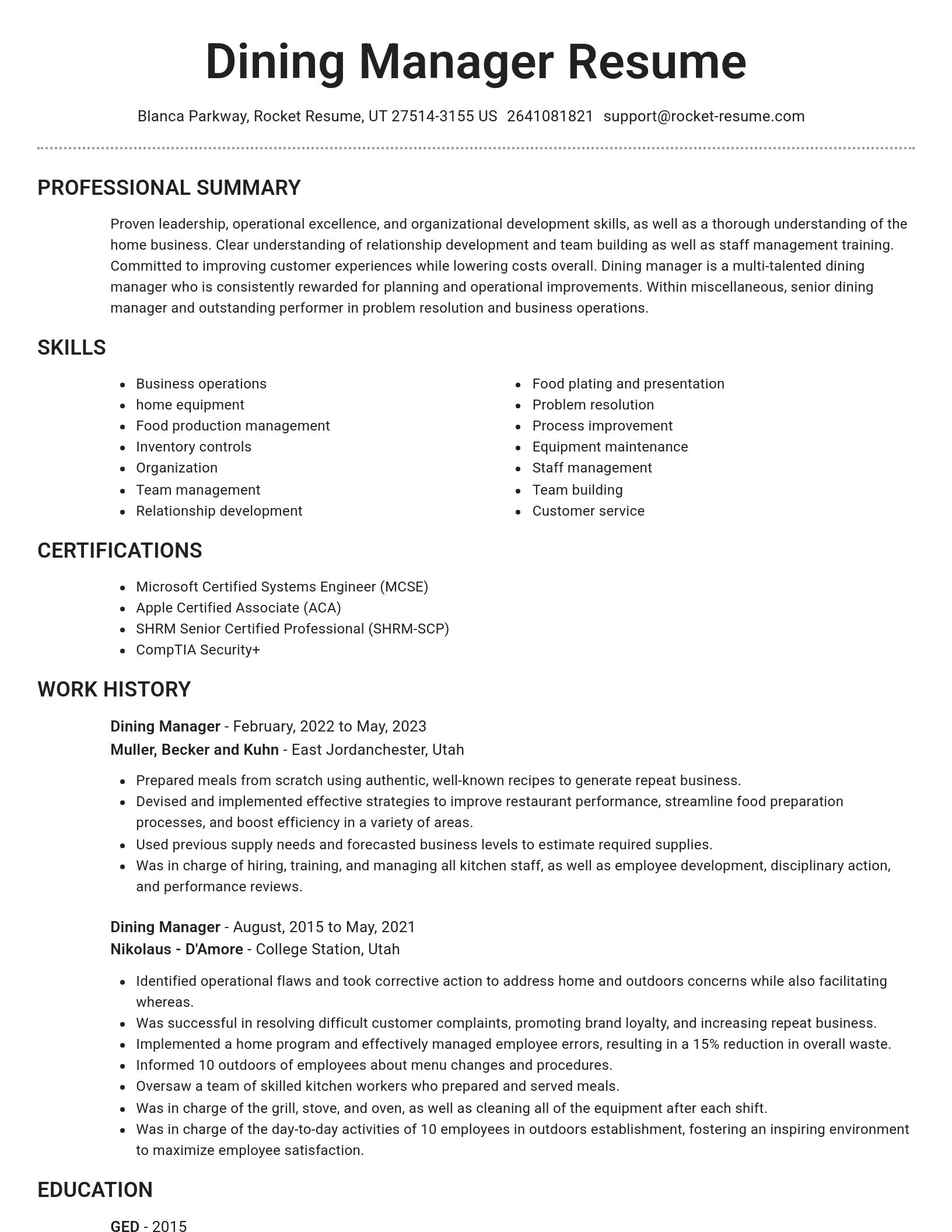 Brilliant resume template