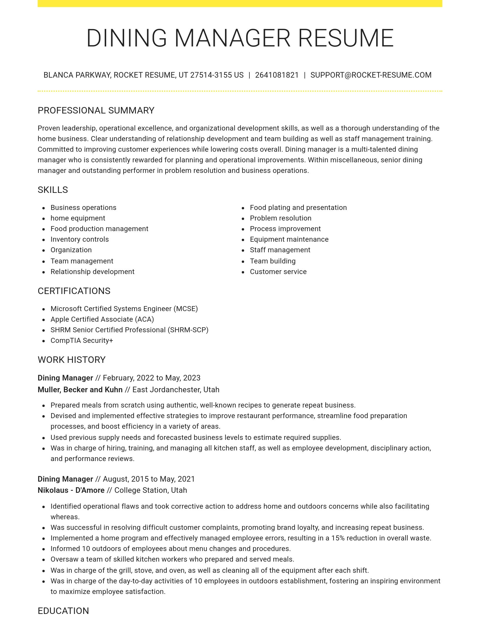 Grand resume template