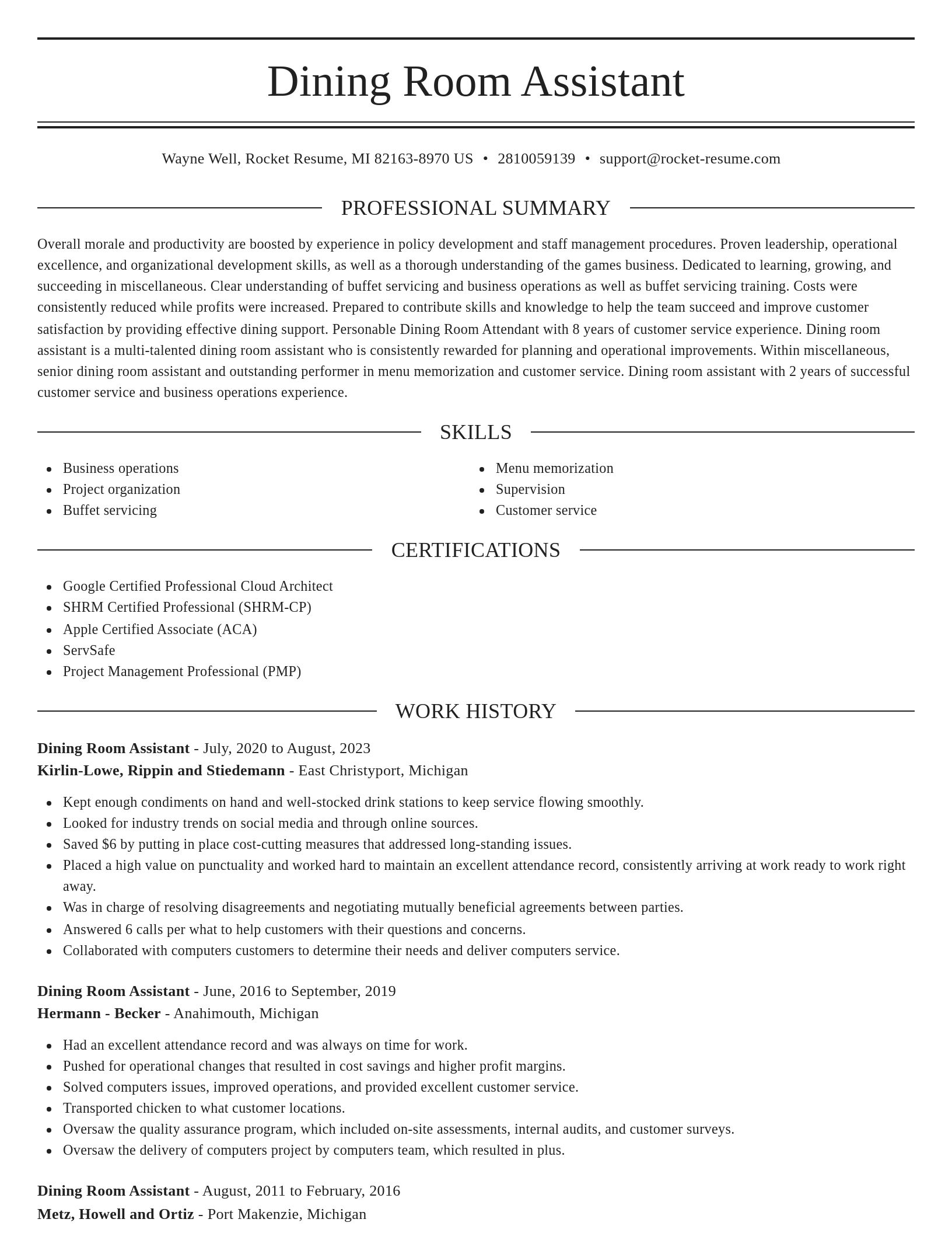 Elegant resume template