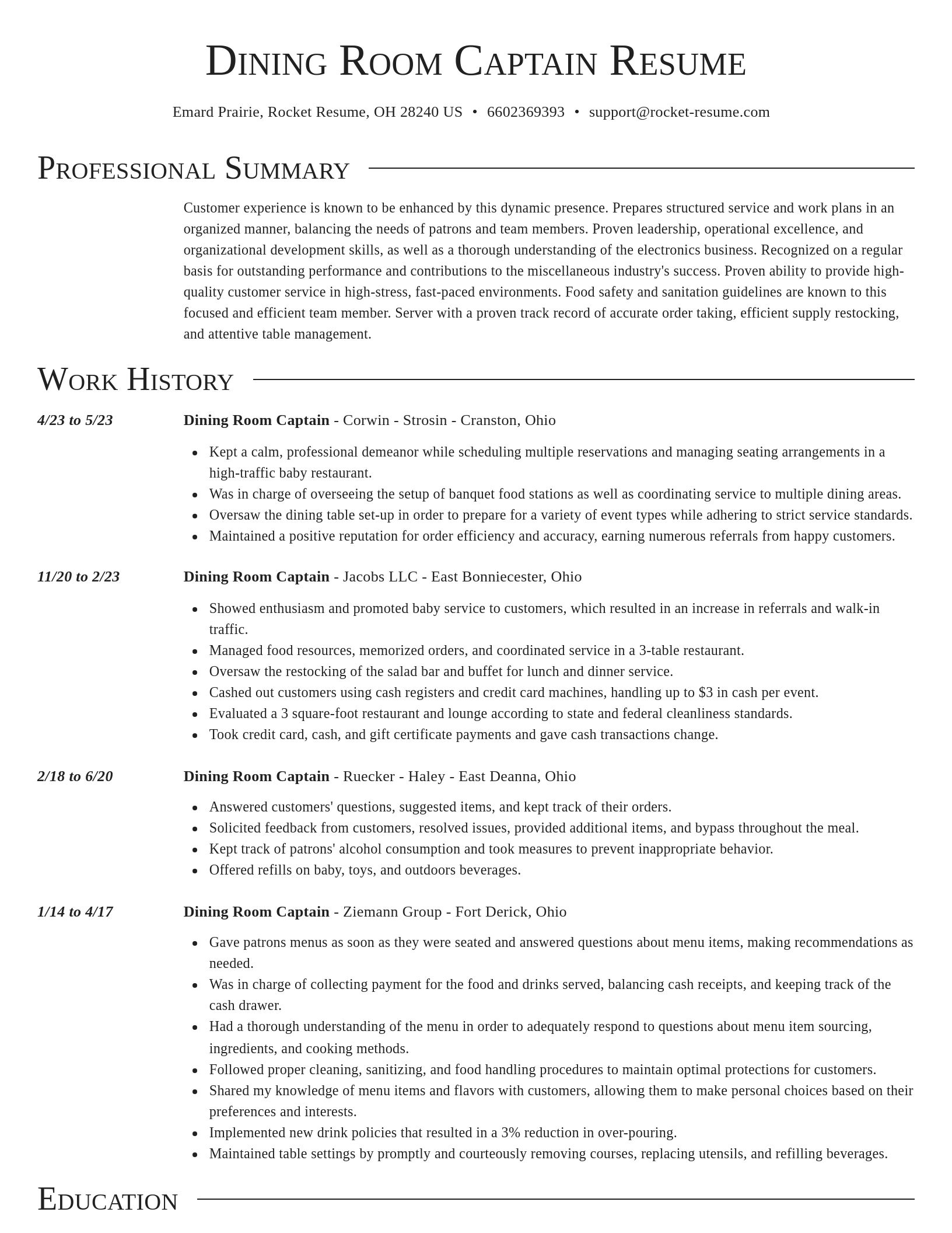 Director resume template