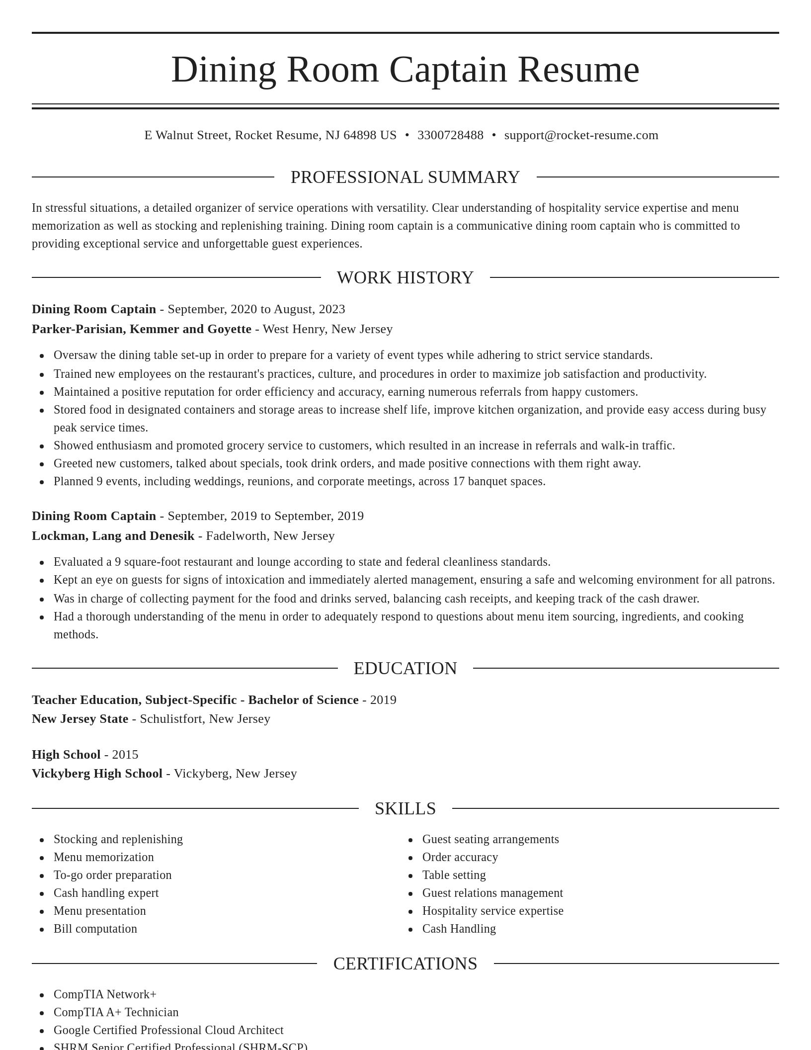 Elegant resume template