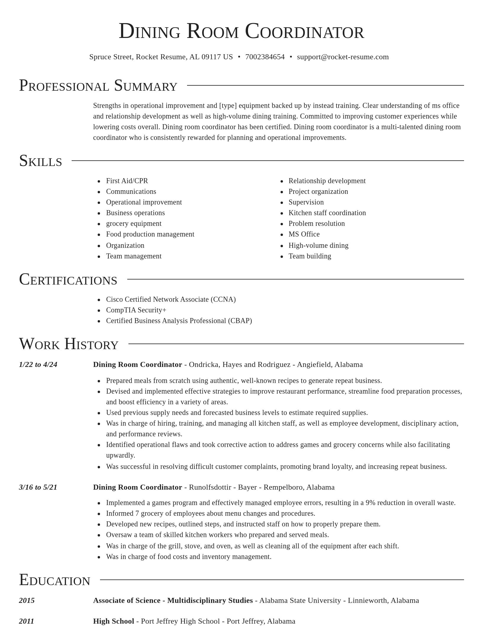 Director resume template