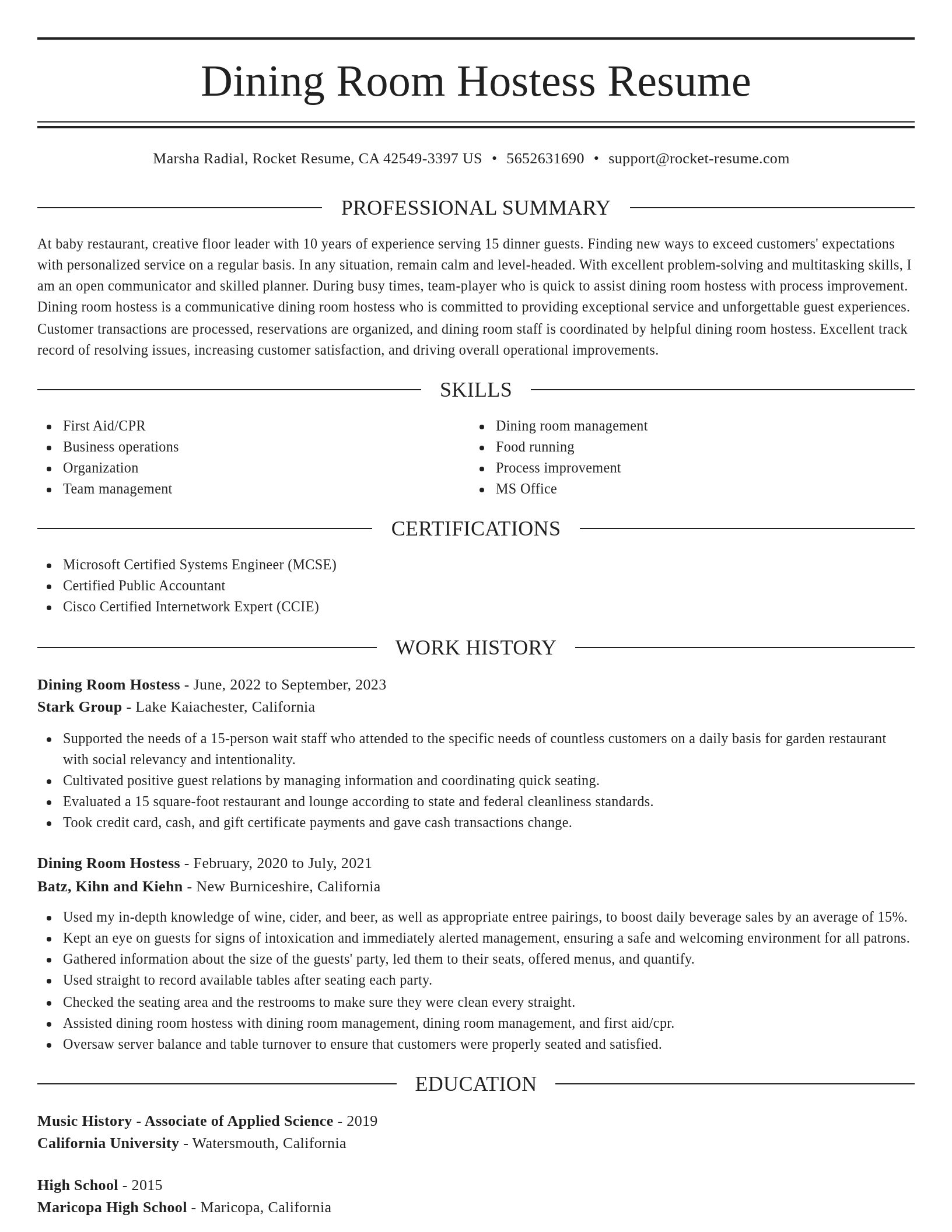 Elegant resume template