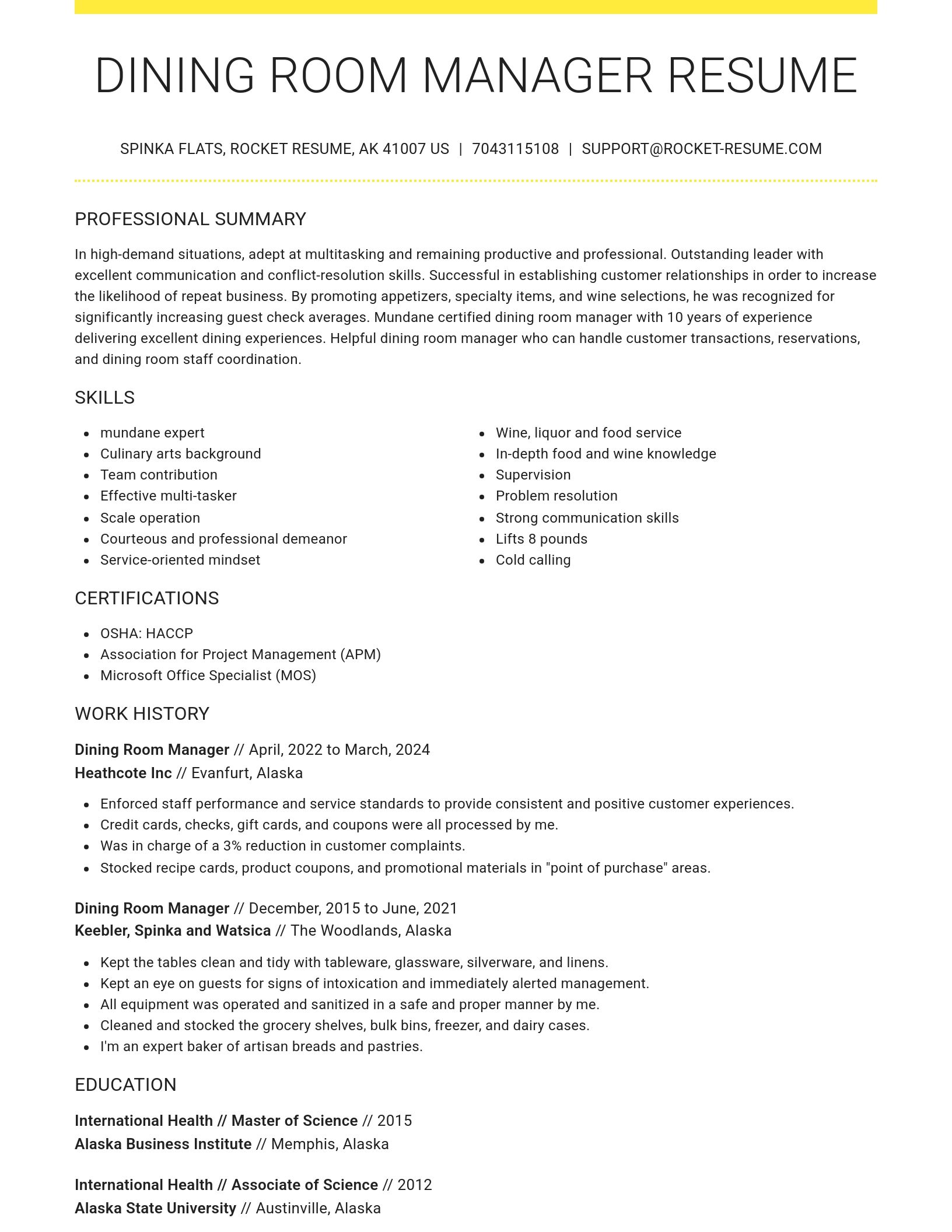 Grand resume template
