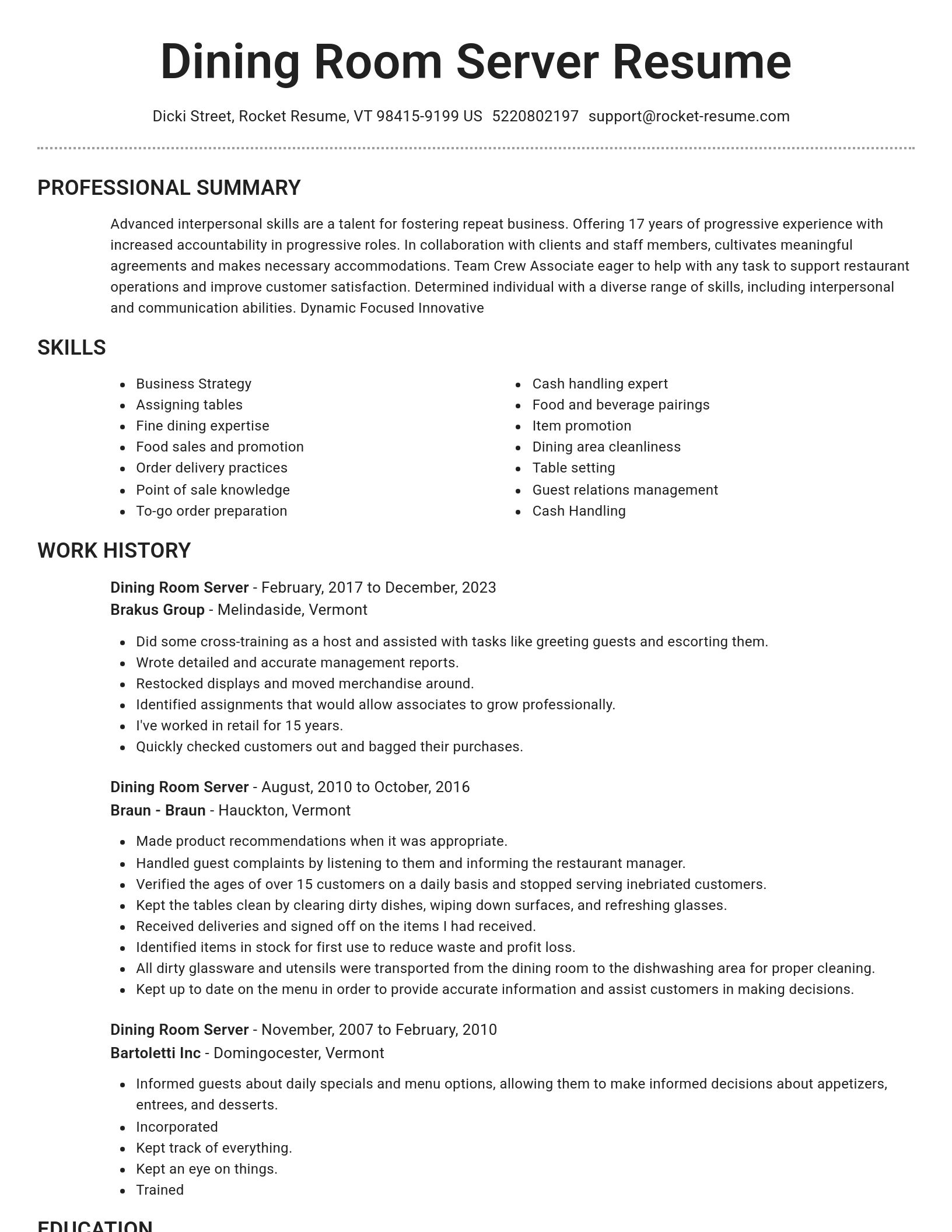 Brilliant resume template