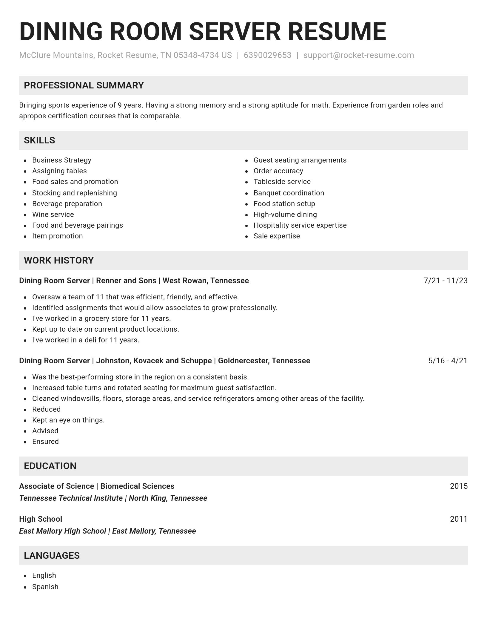 Genius resume template