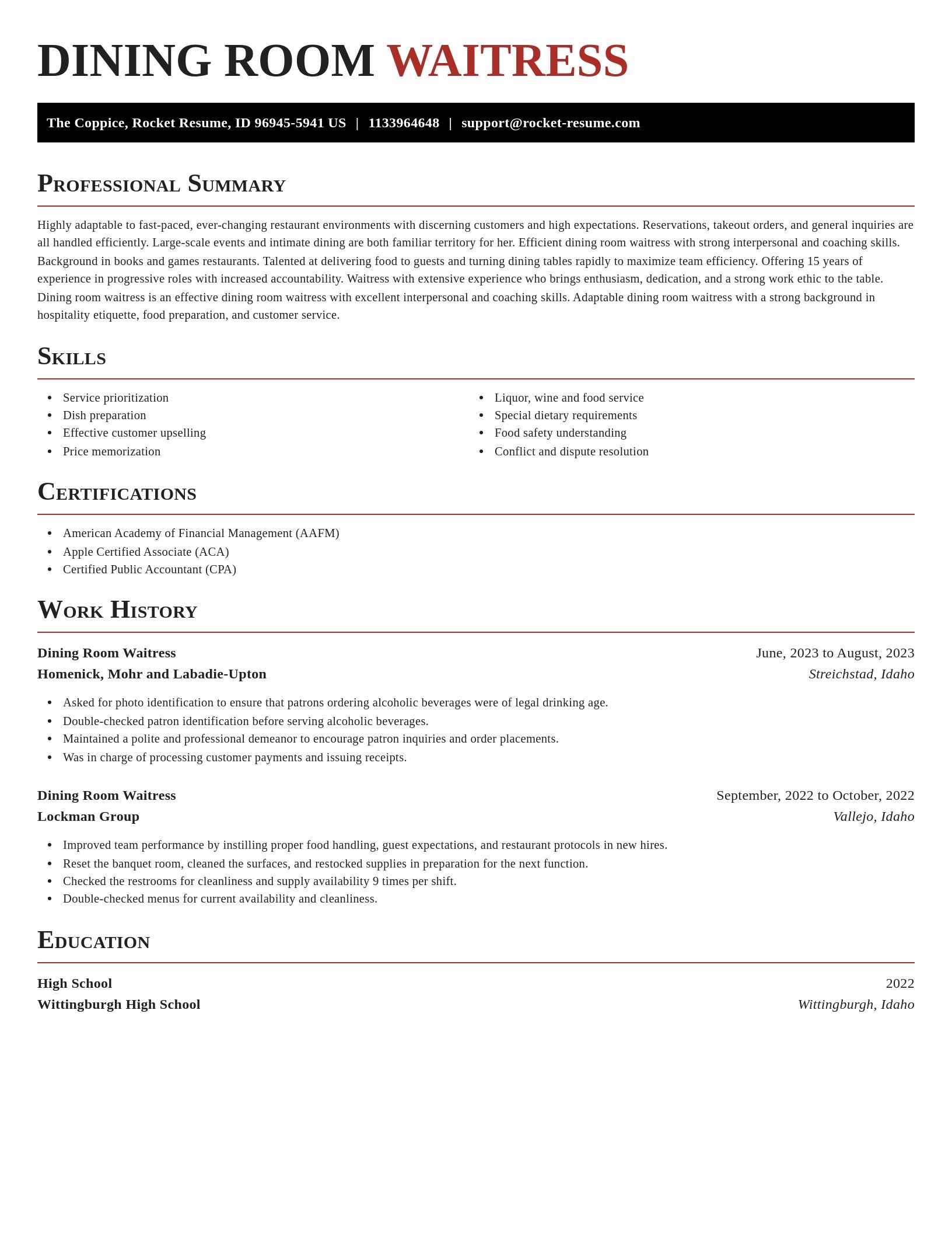 Exquisite resume template