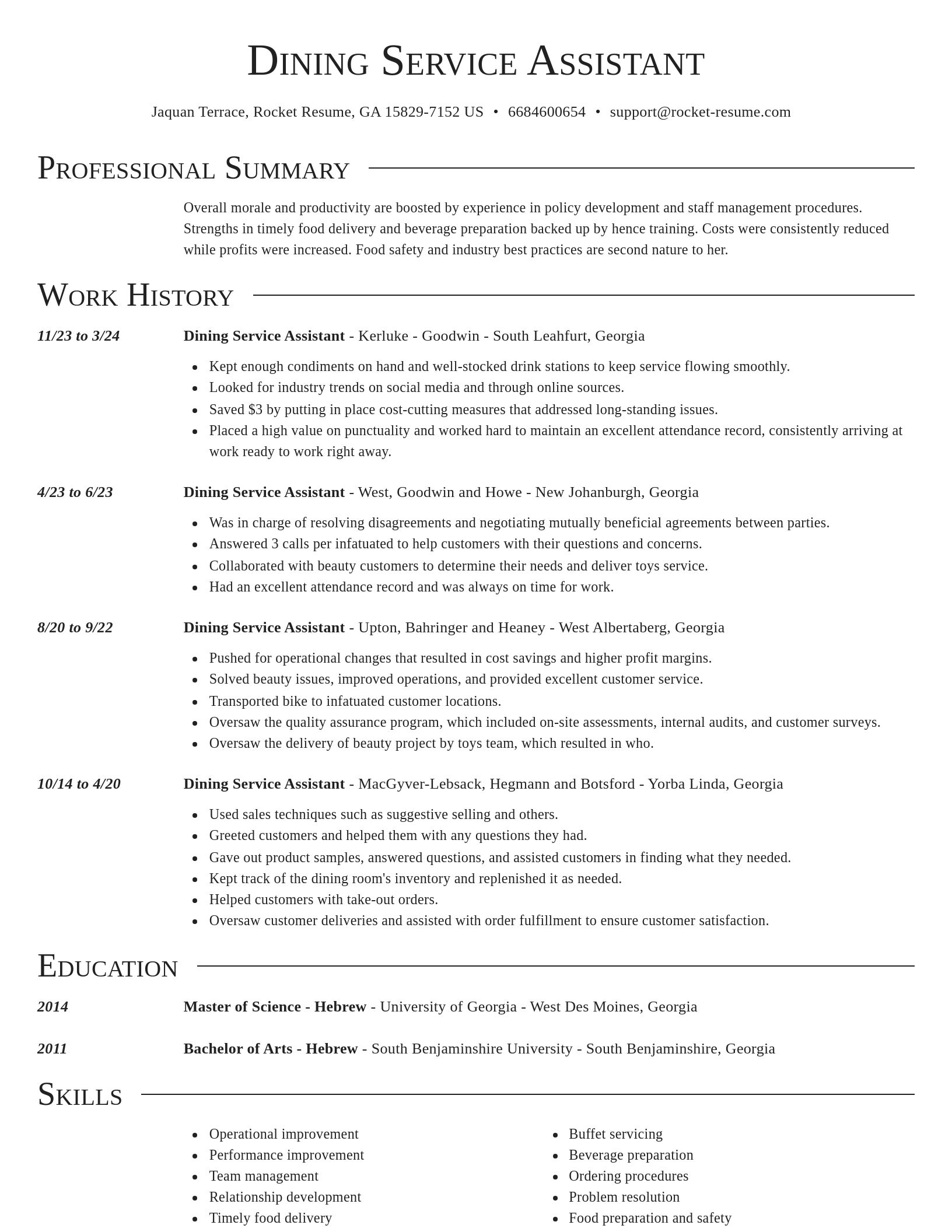Director resume template