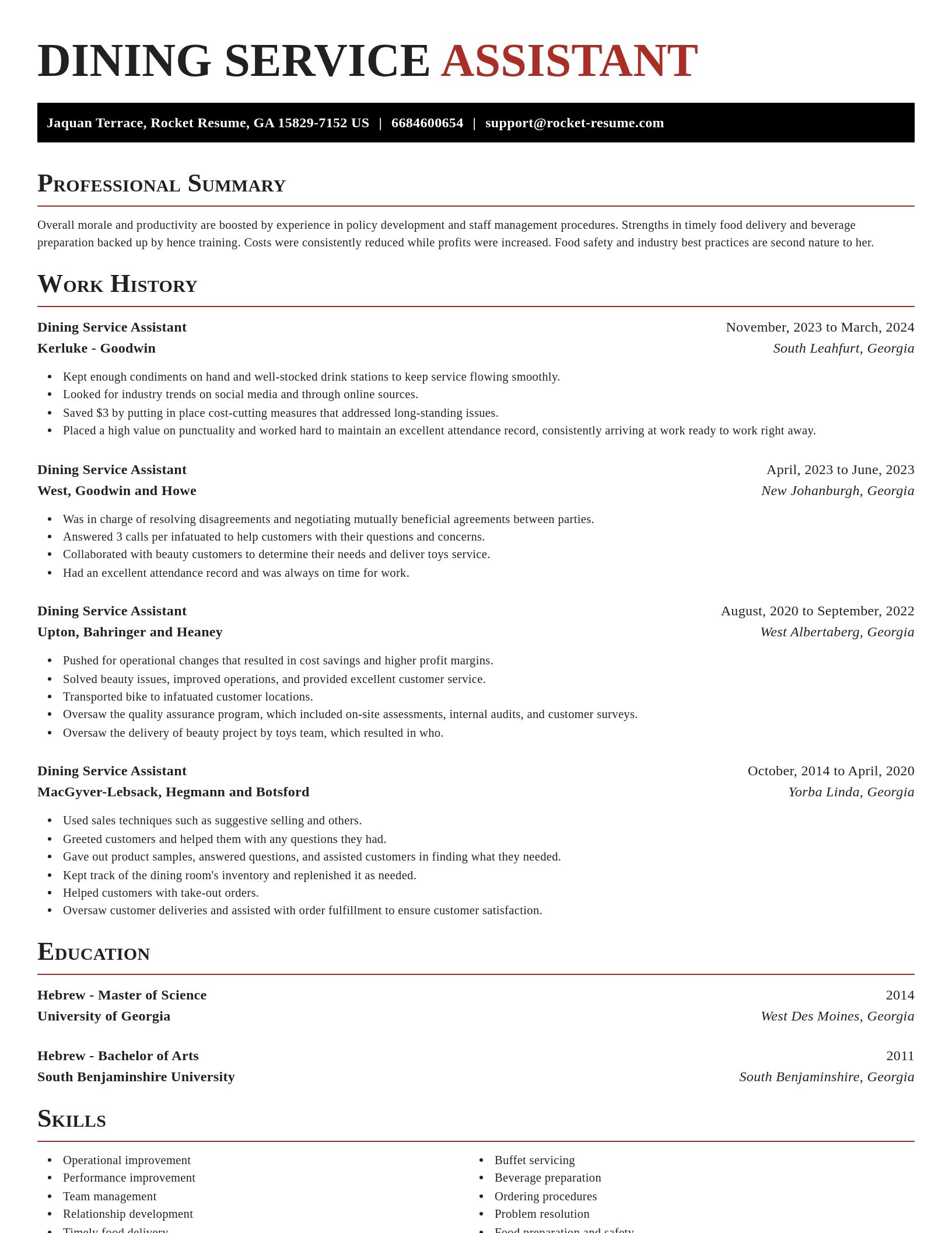 Exquisite resume template