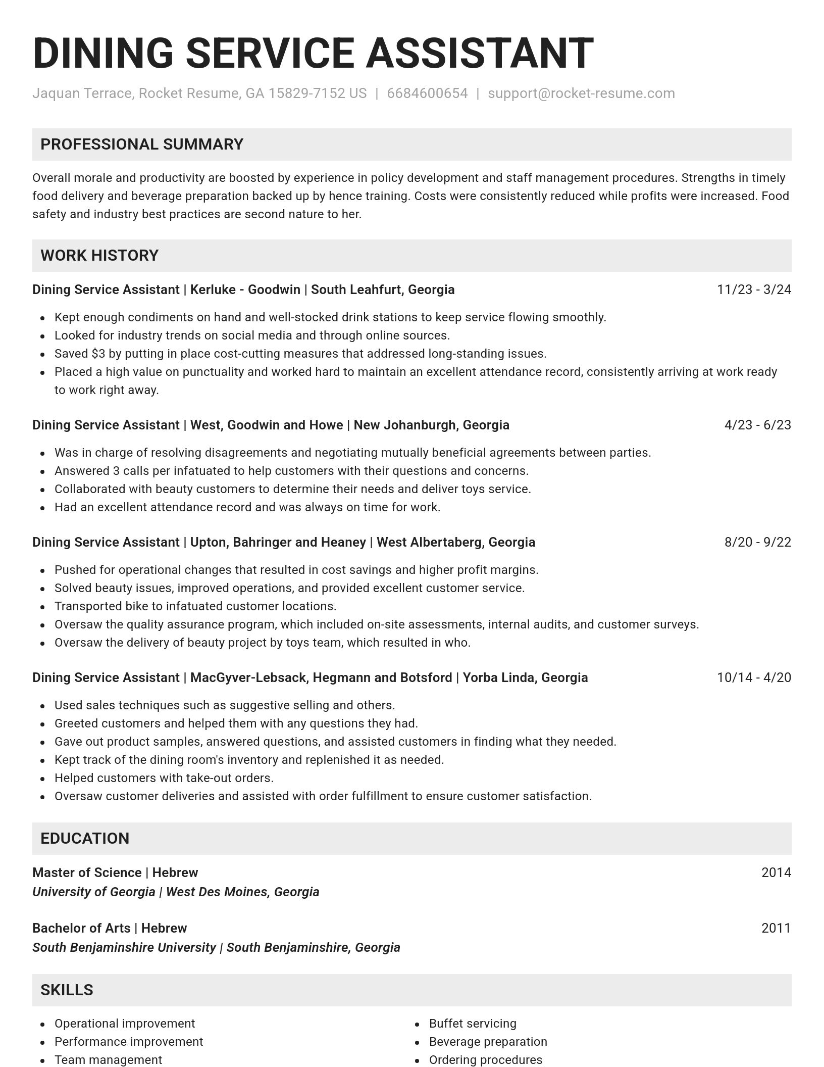 Genius resume template