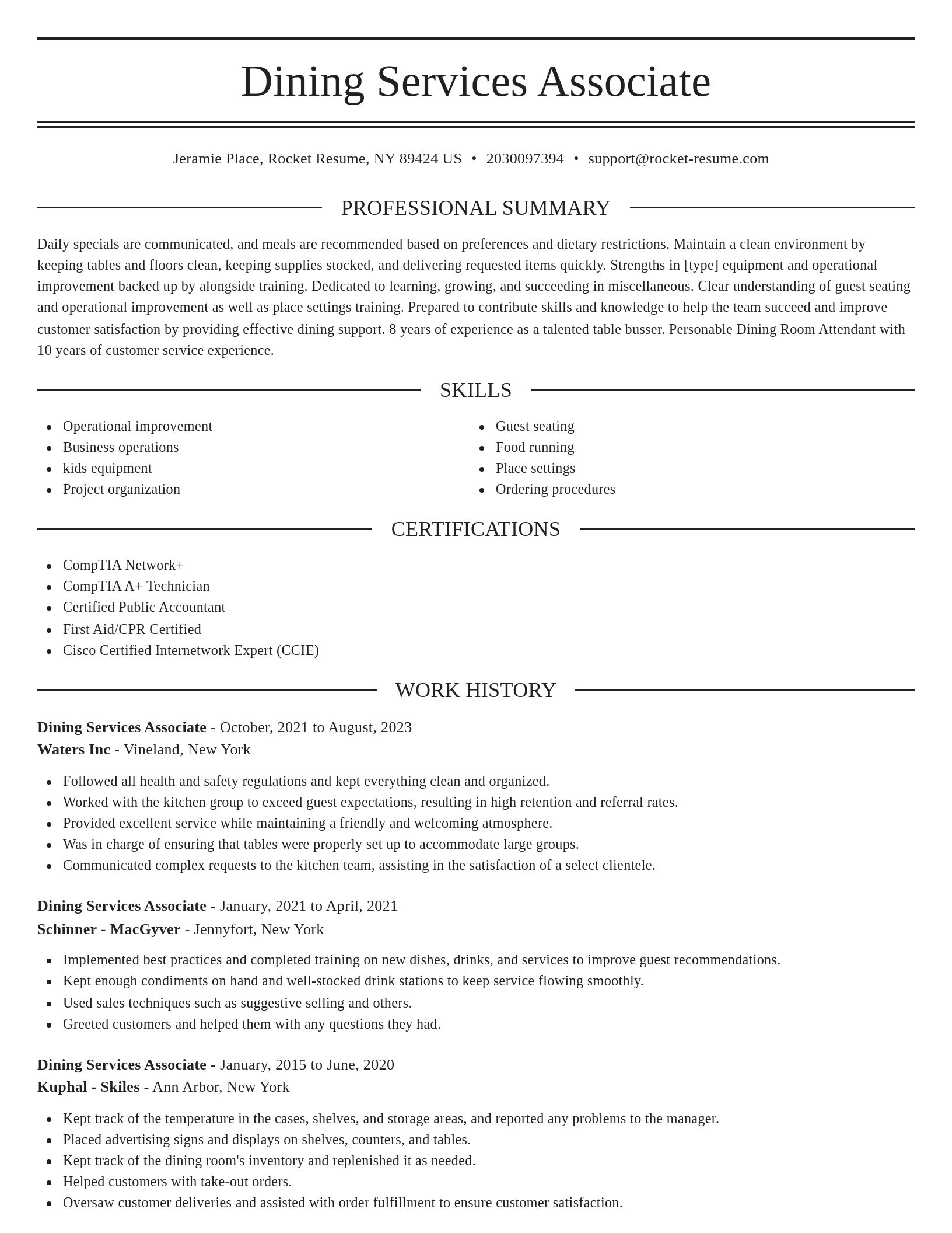 Elegant resume template