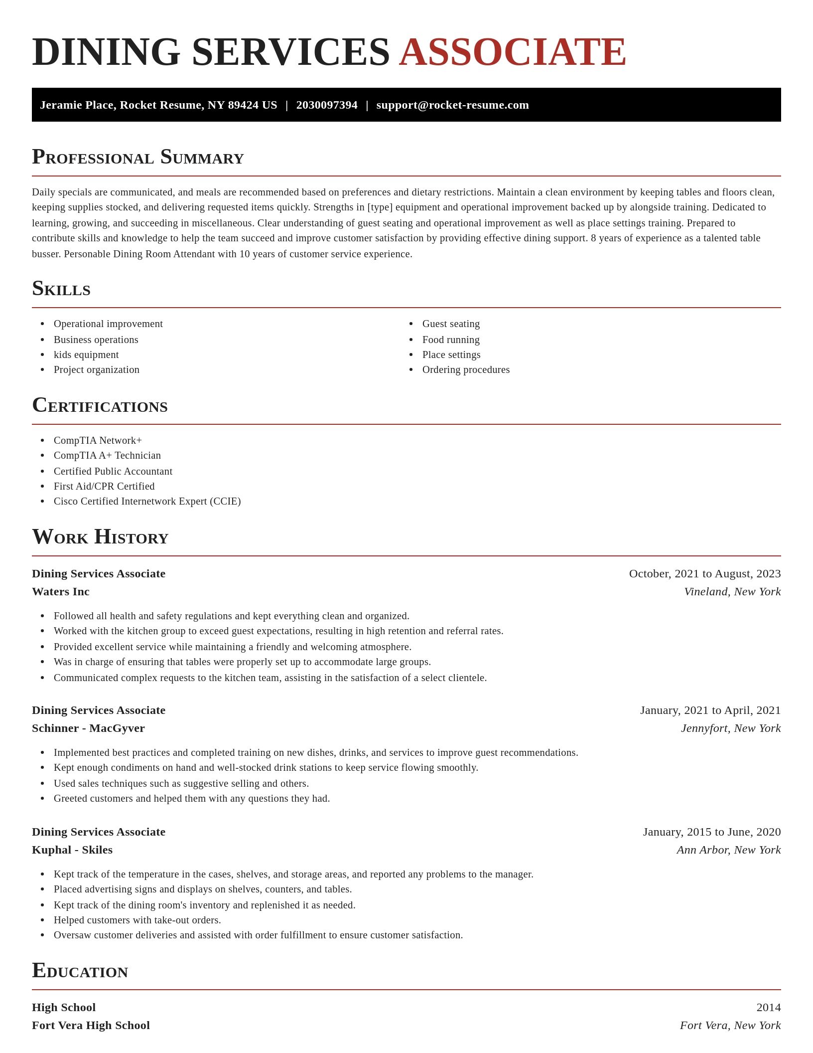 Exquisite resume template