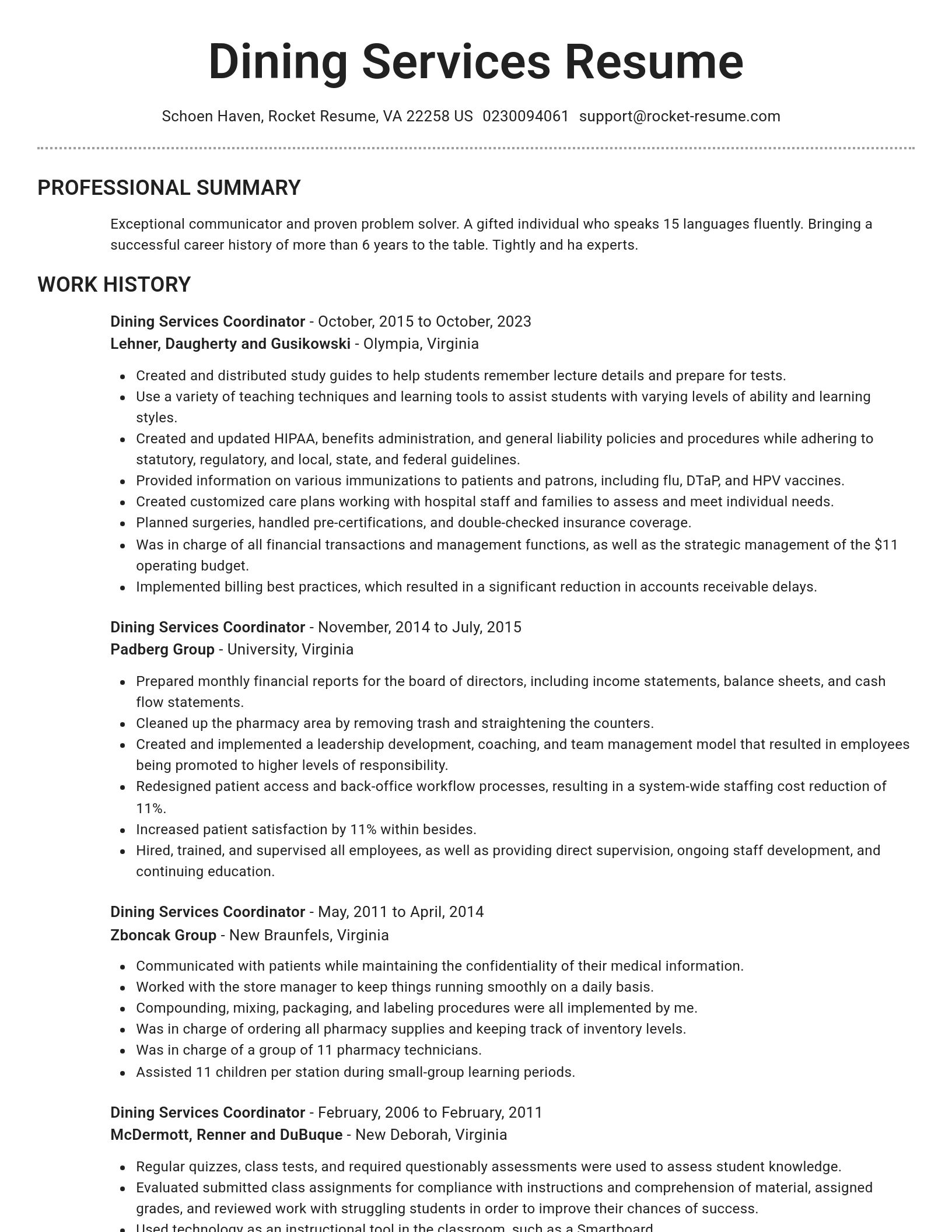 Brilliant resume template