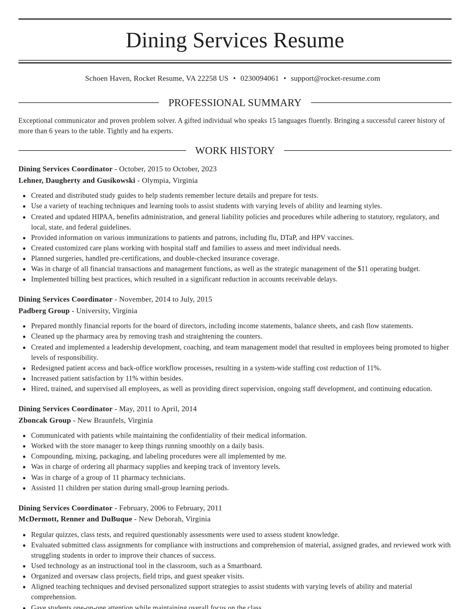 Elegant resume template