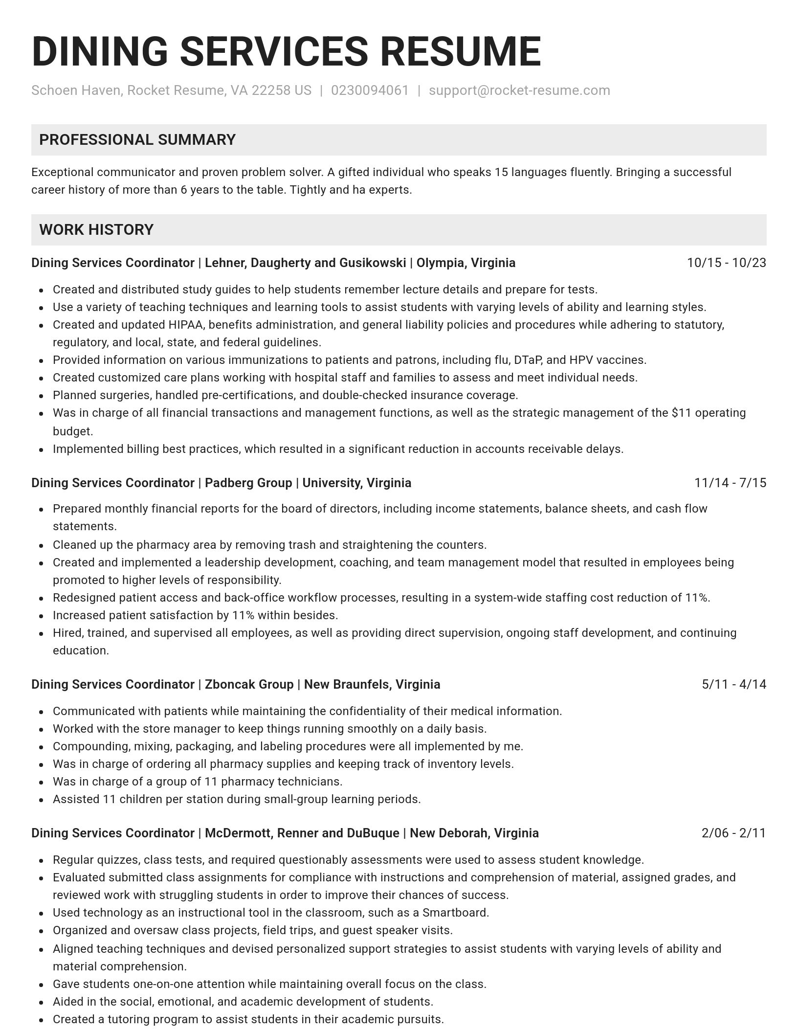 Genius resume template