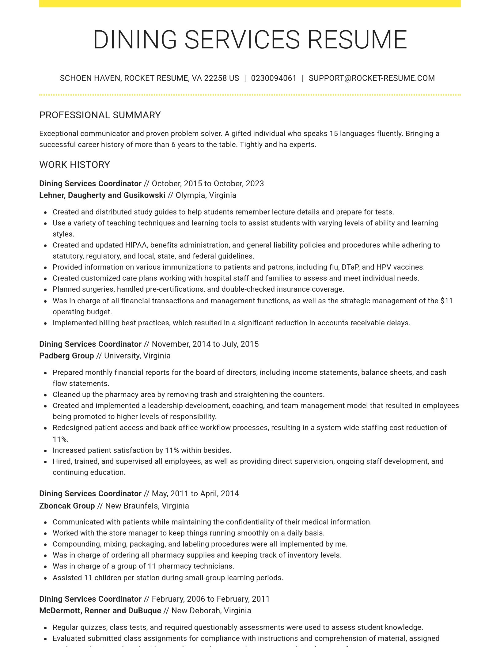 Grand resume template