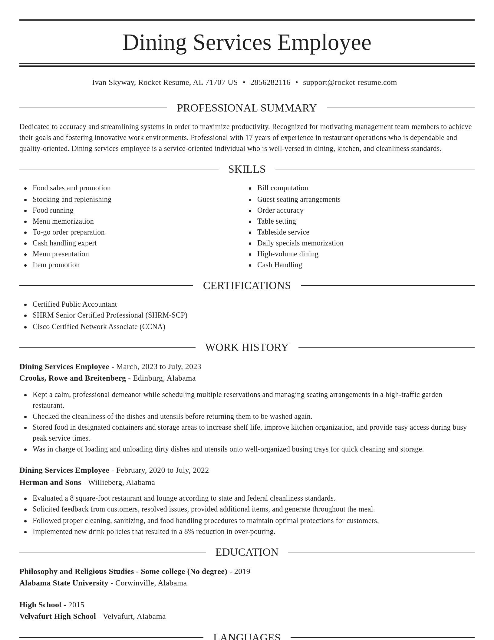 Elegant resume template