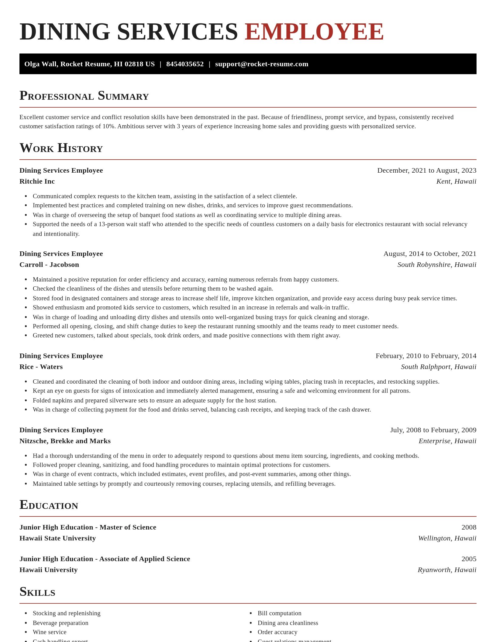 Exquisite resume template
