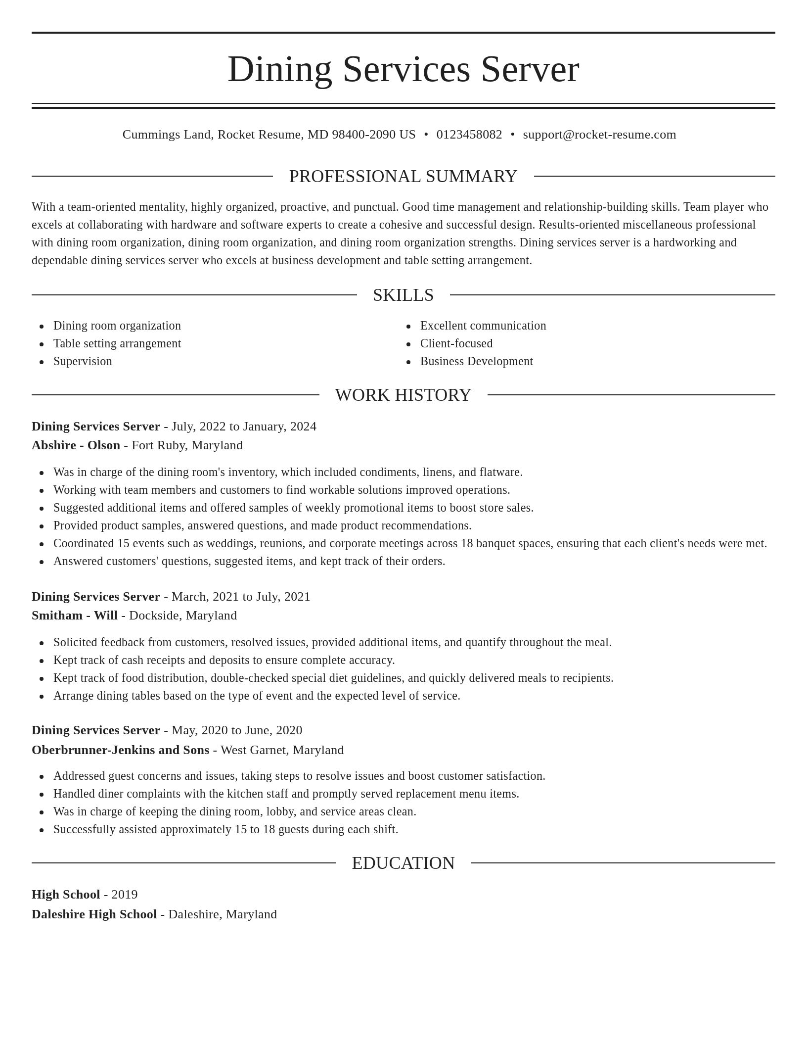 Elegant resume template