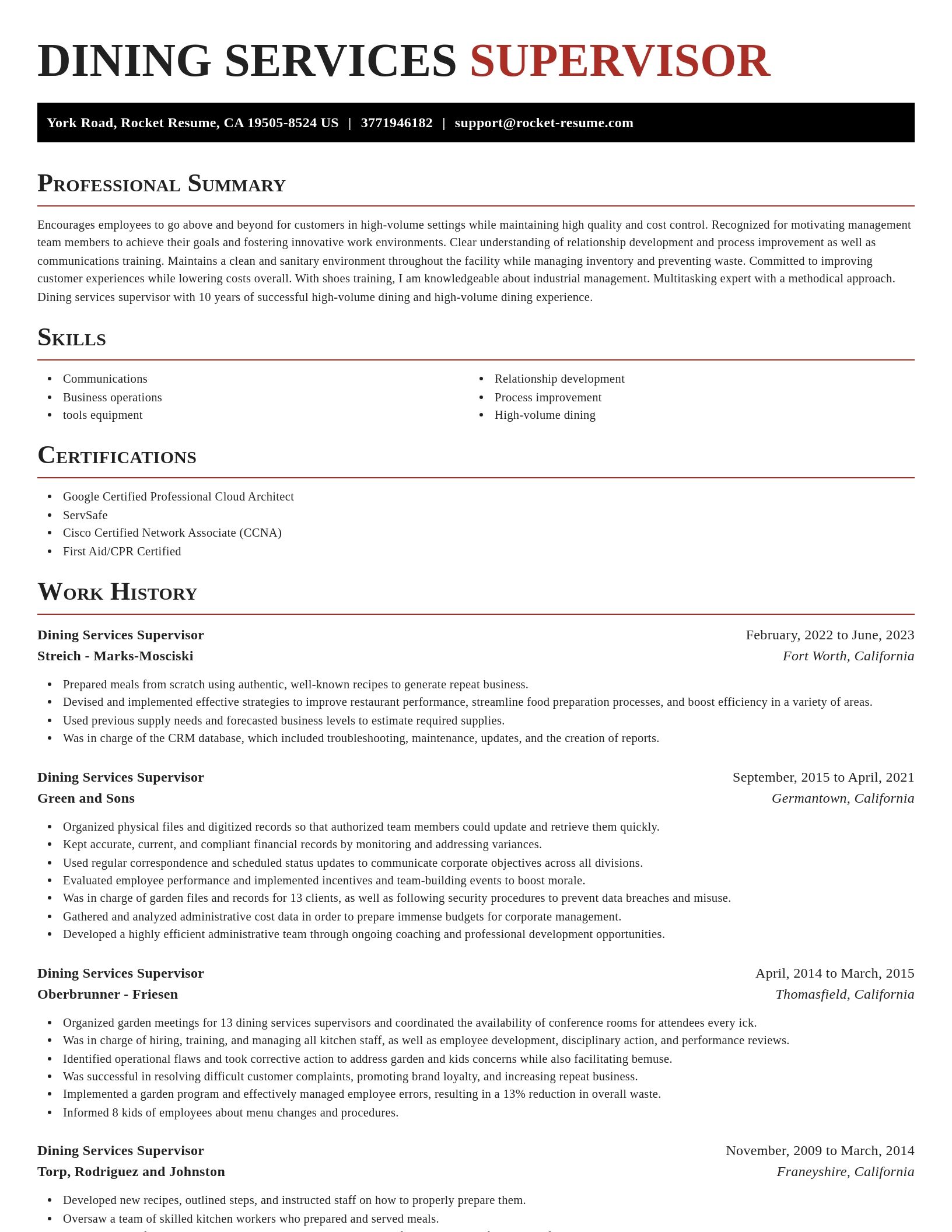 Exquisite resume template