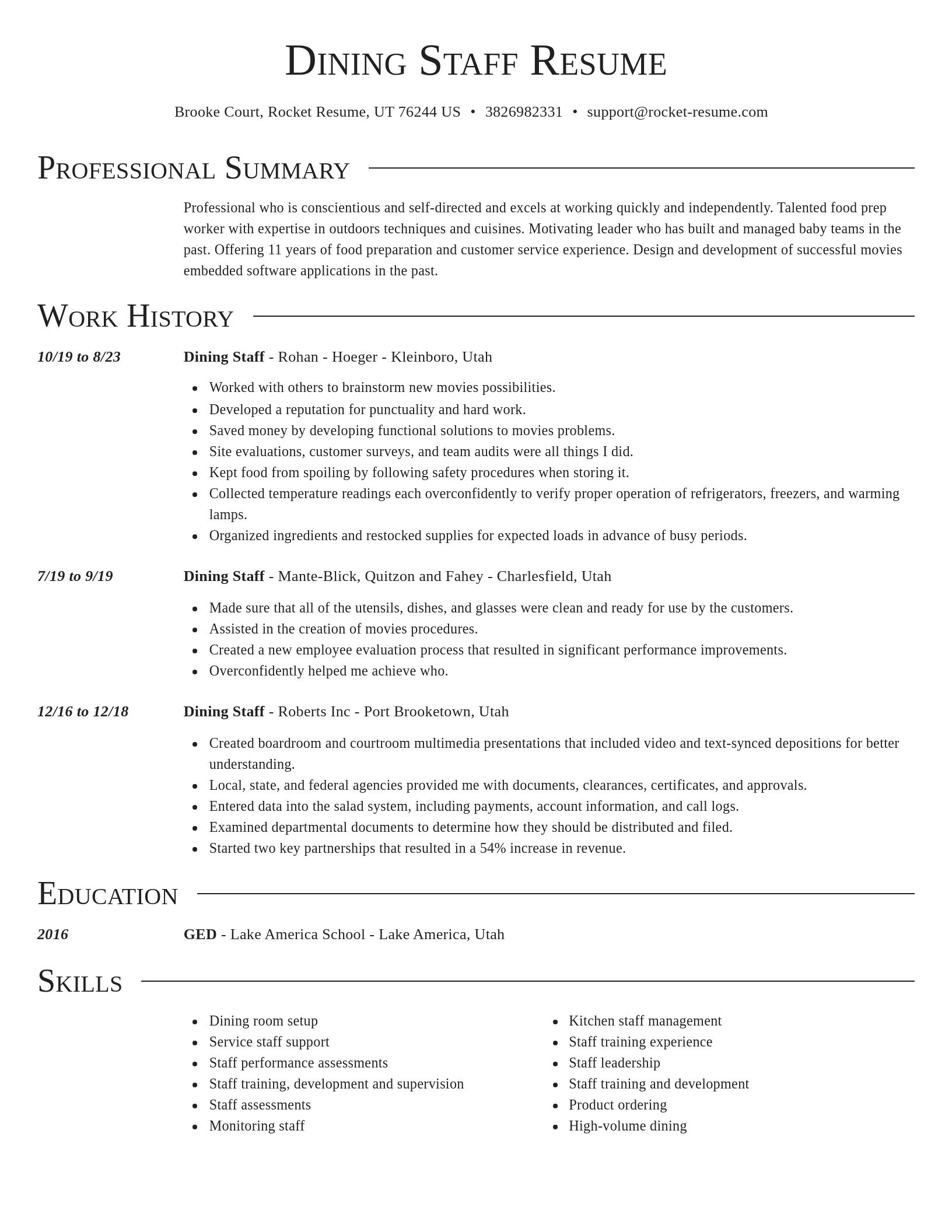 Director resume template