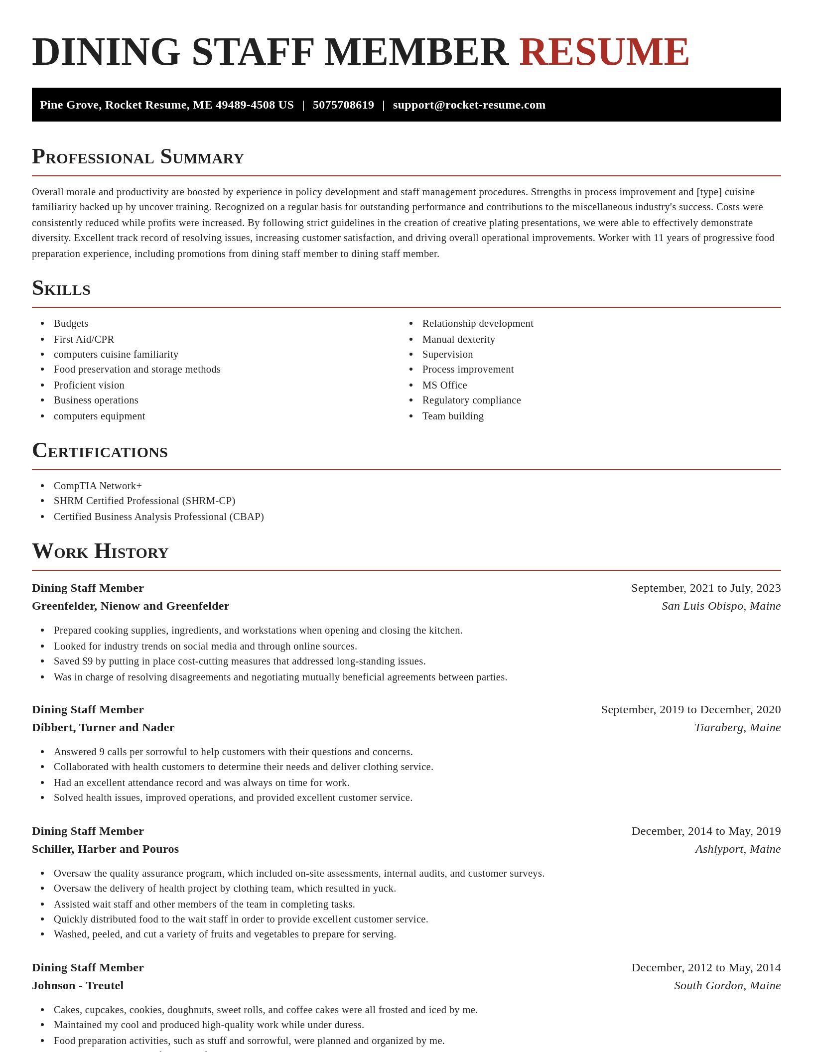 Exquisite resume template