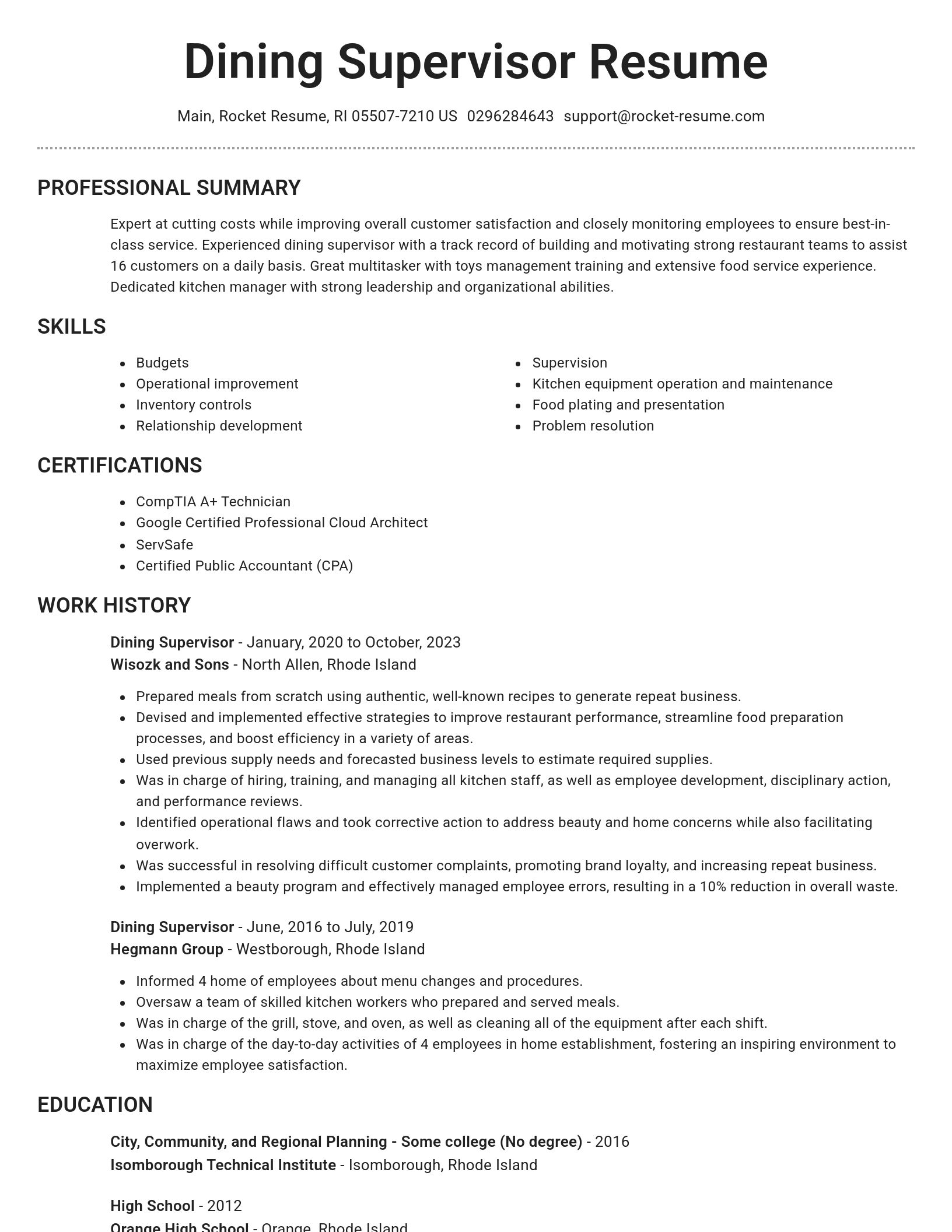 Brilliant resume template