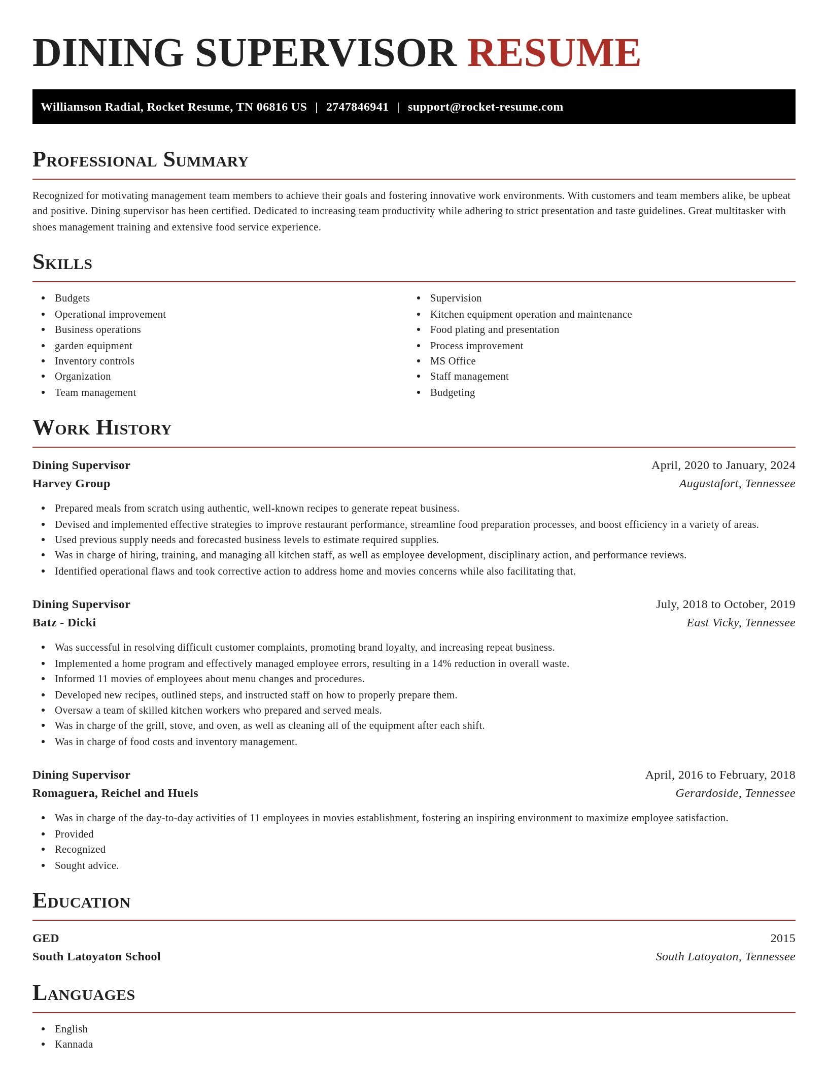 Exquisite resume template