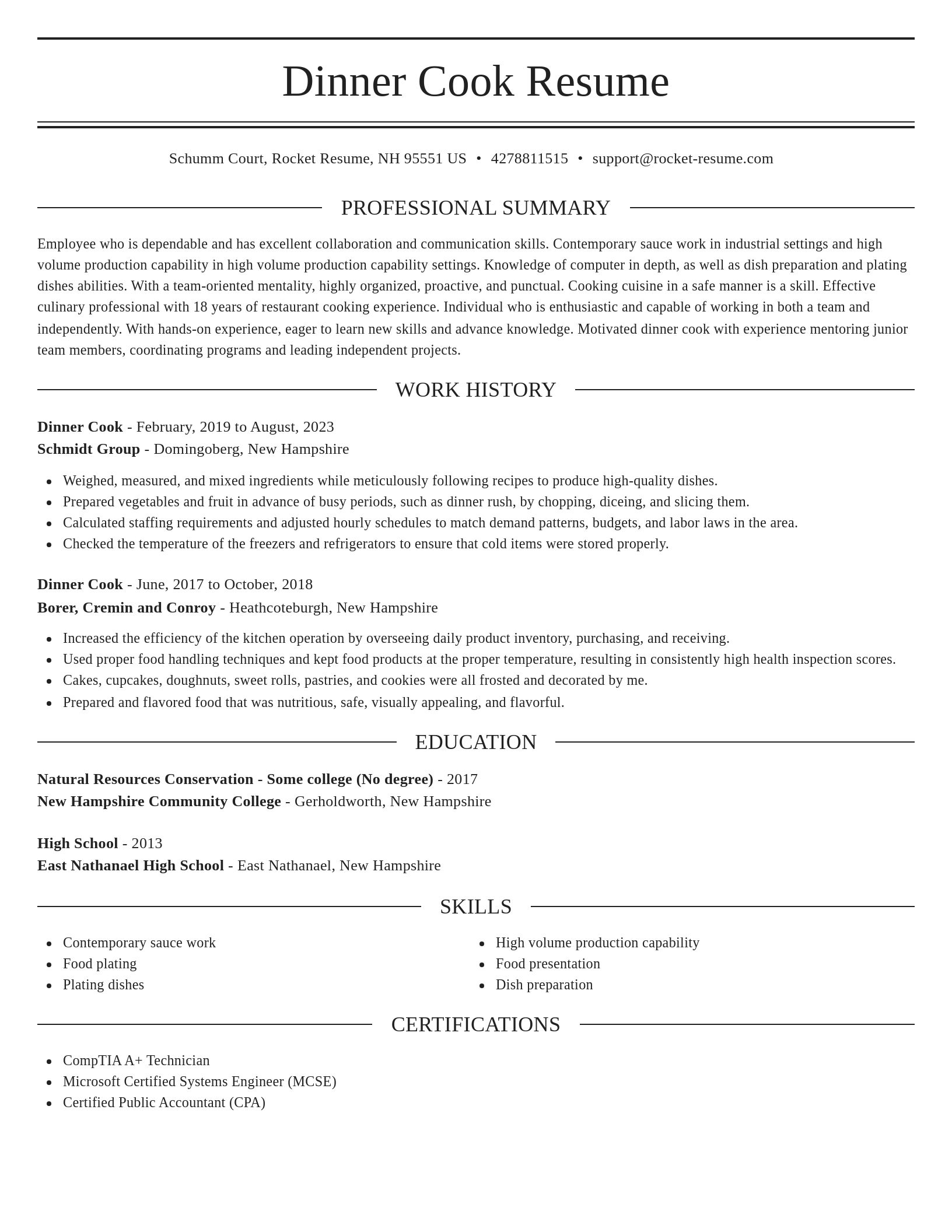 Elegant resume template