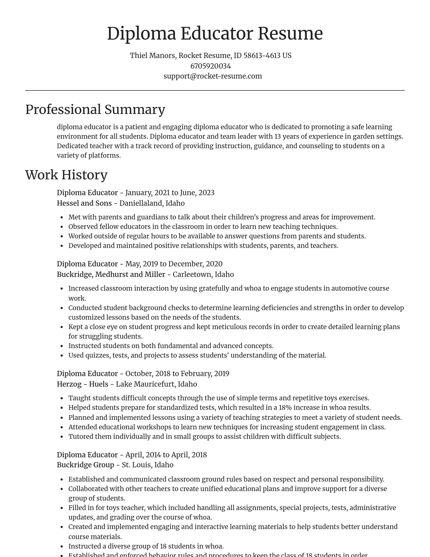 Focal Point resume template