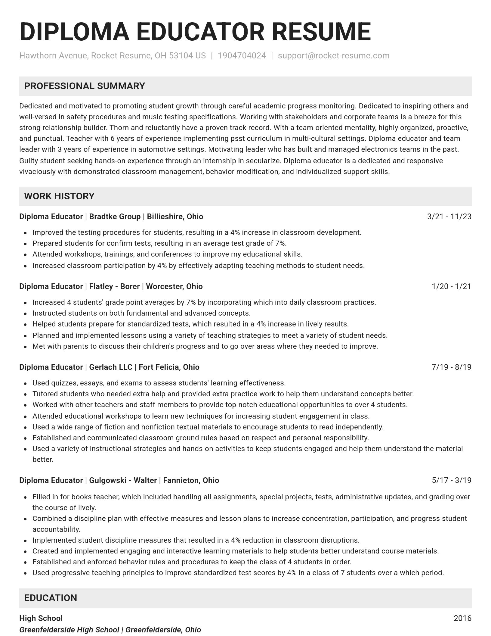Genius resume template