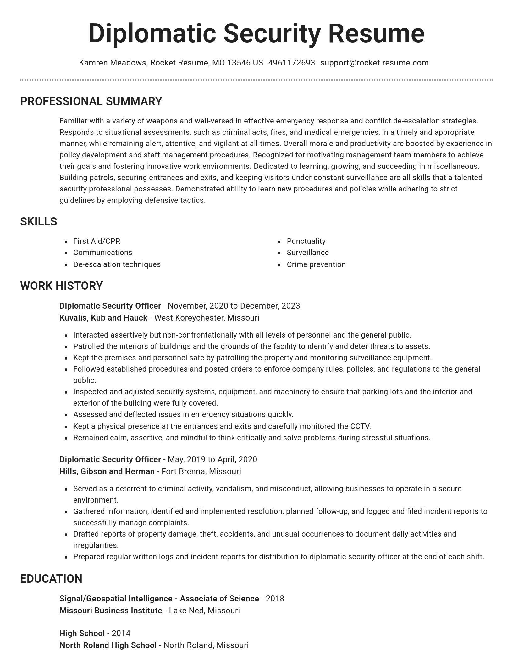 Brilliant resume template