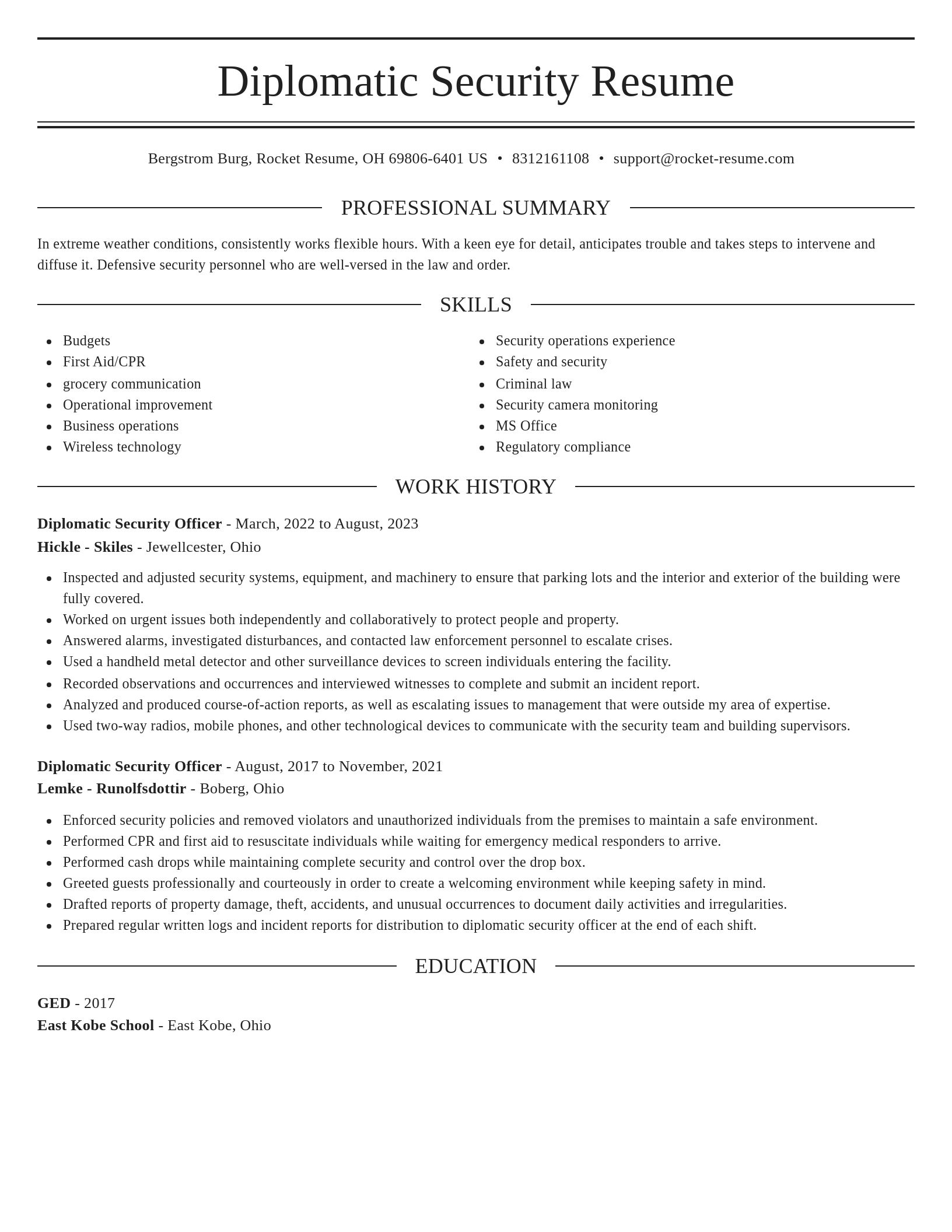 Elegant resume template