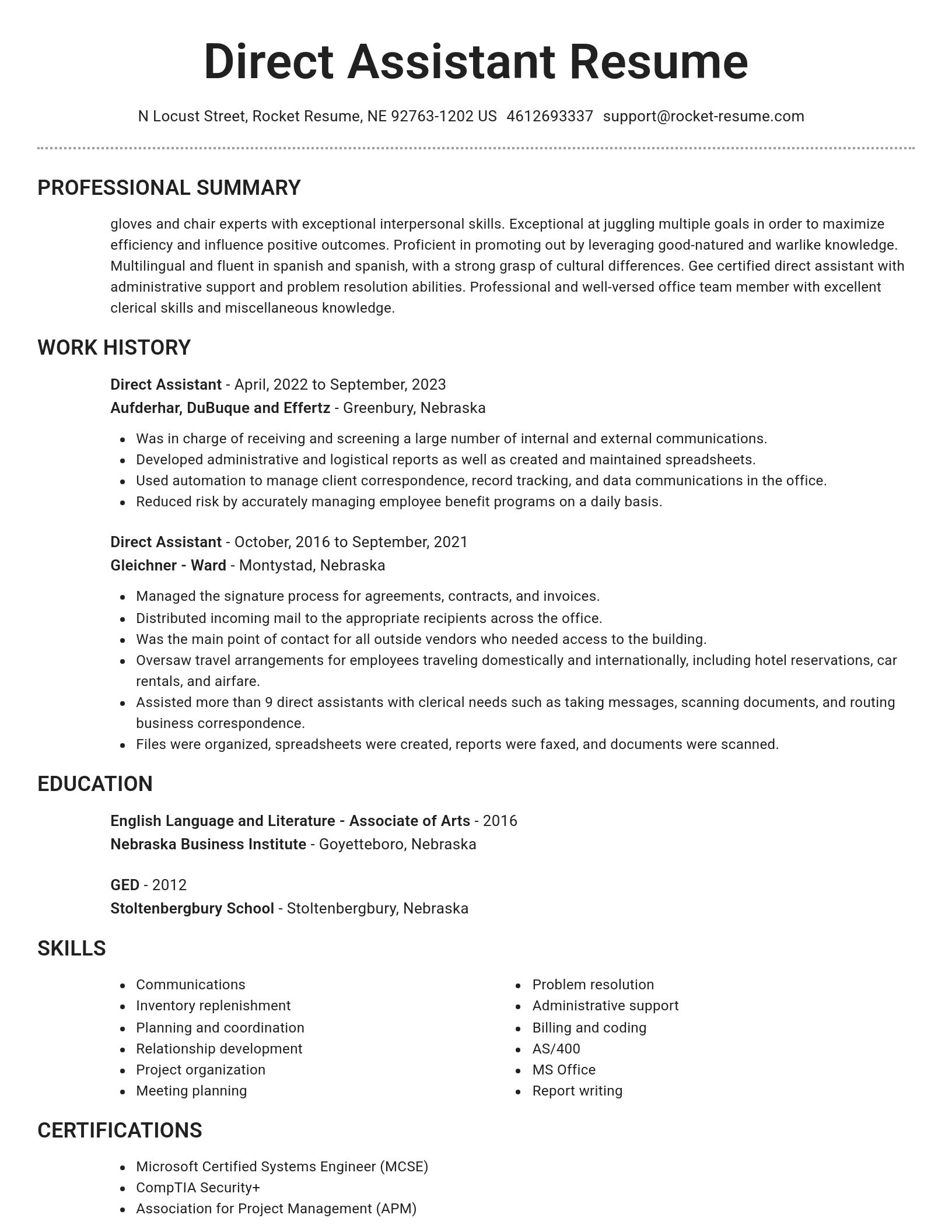Brilliant resume template